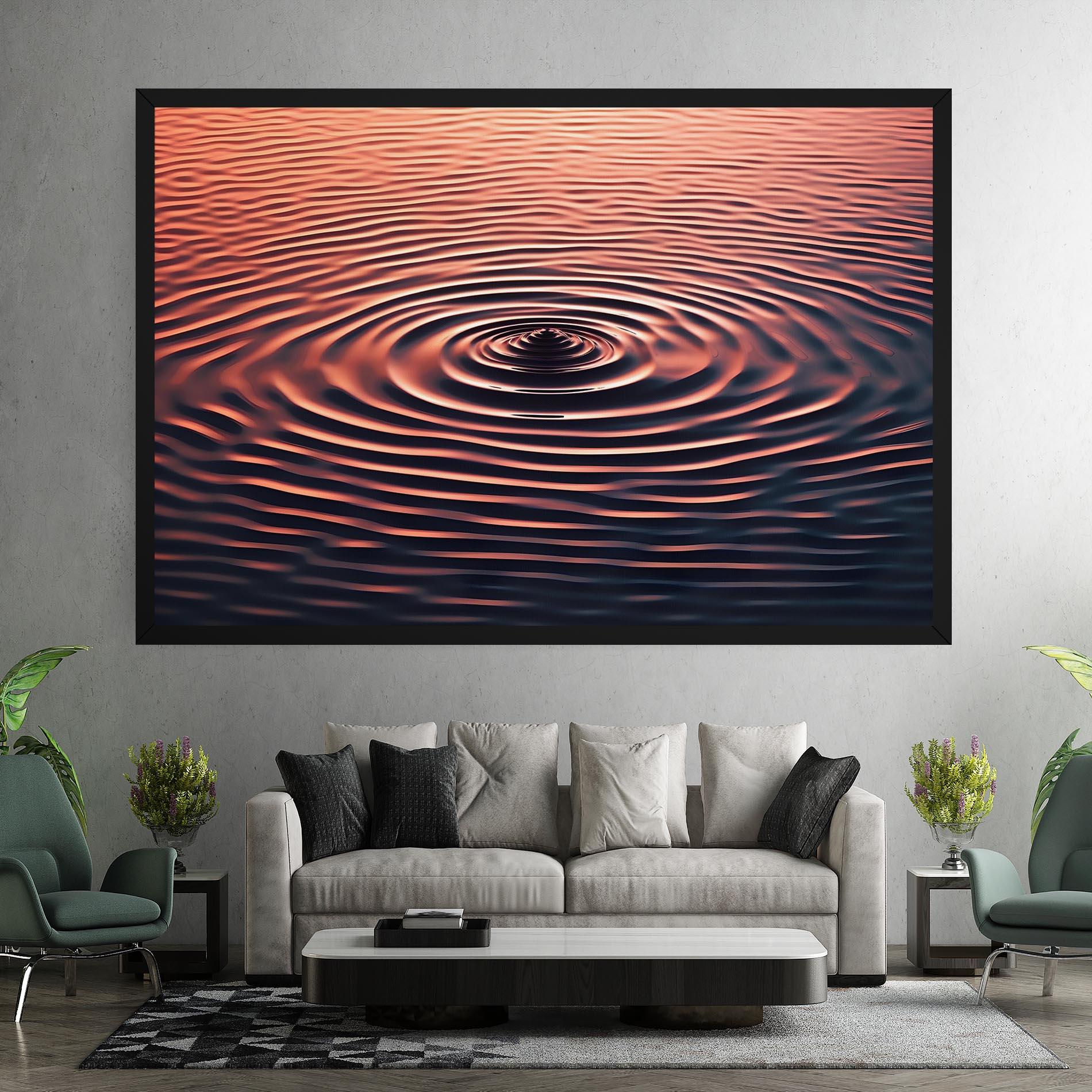 Leinwandbild Red Blue Water mockup 7