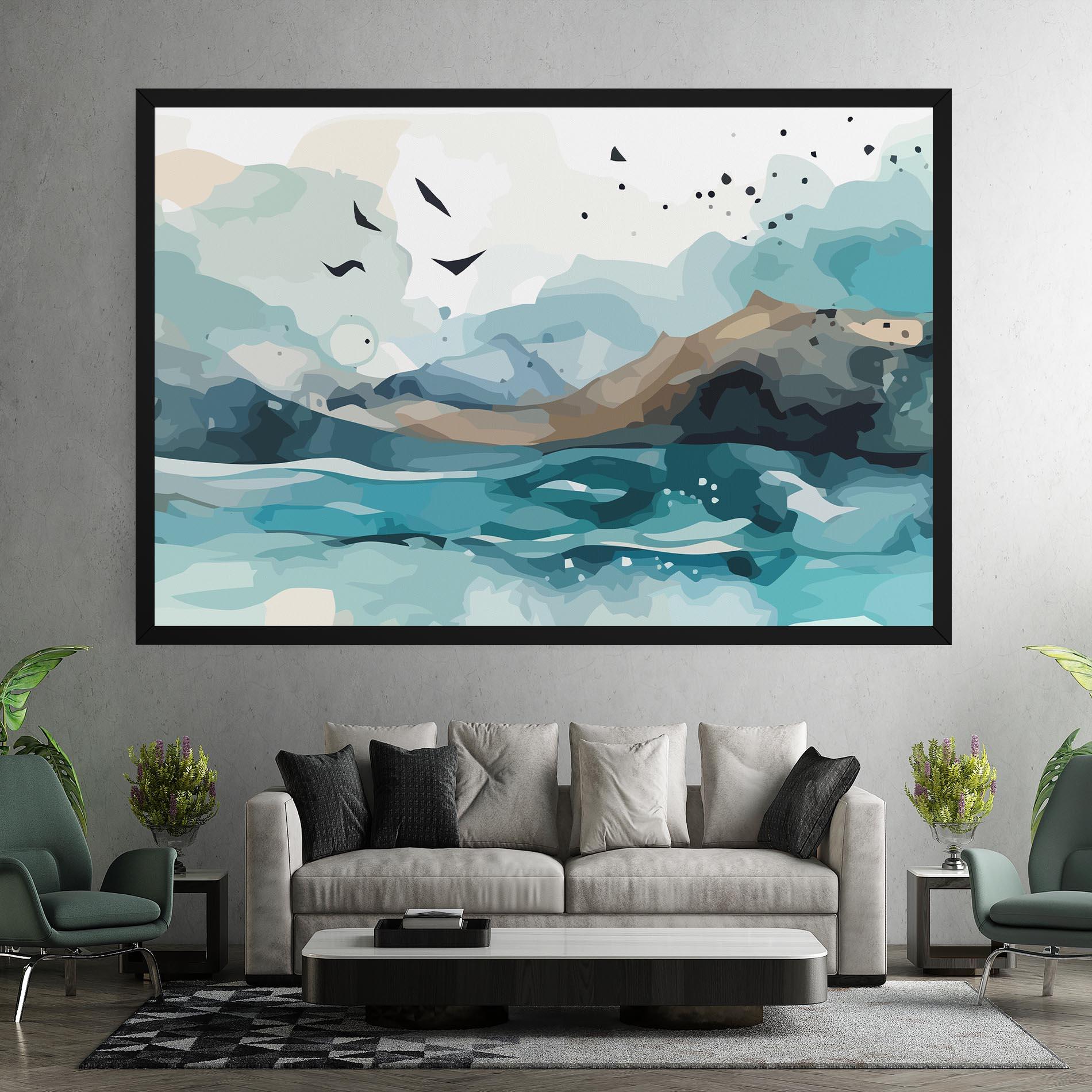 Leinwandbild Water Birds mockup 7