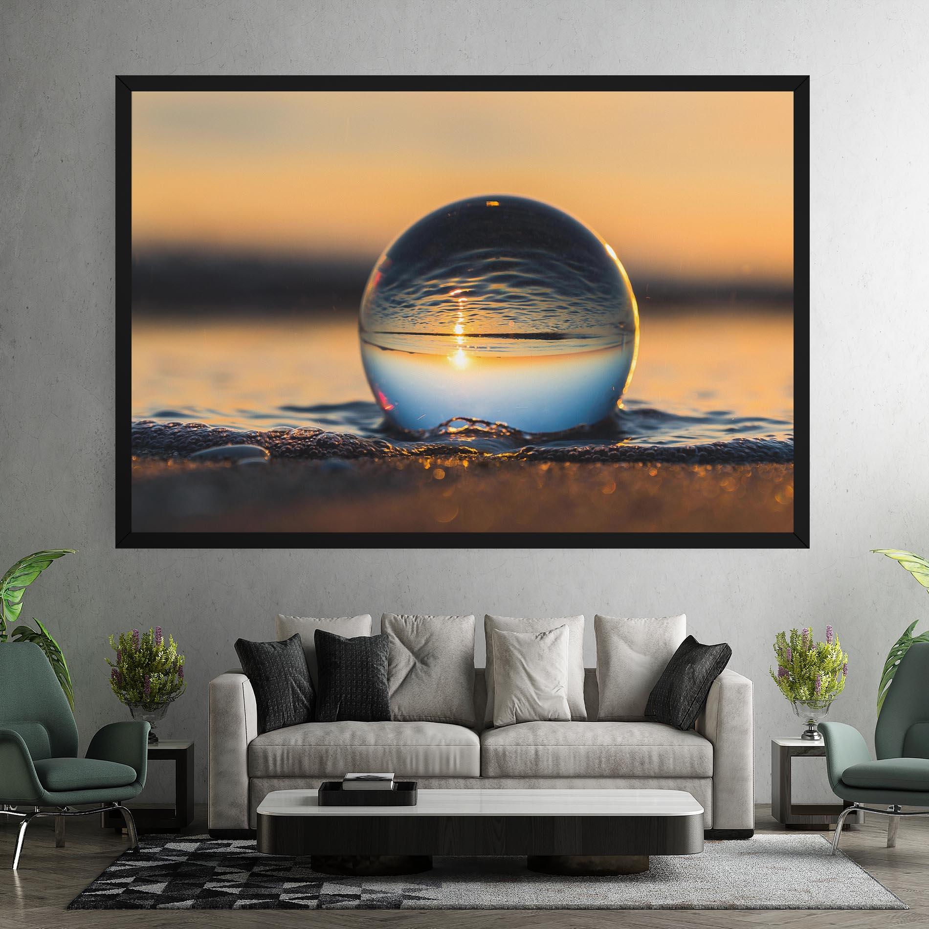 Leinwandbild Water Bubble Reflecting mockup 7