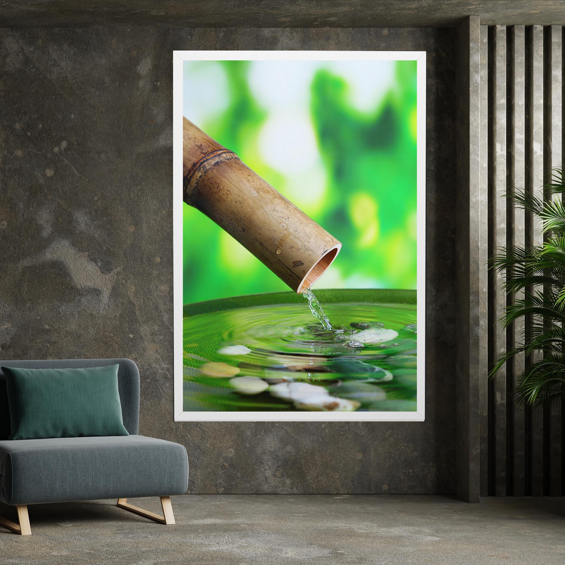 Leinwandbild Bamboo Fountain mockup 7