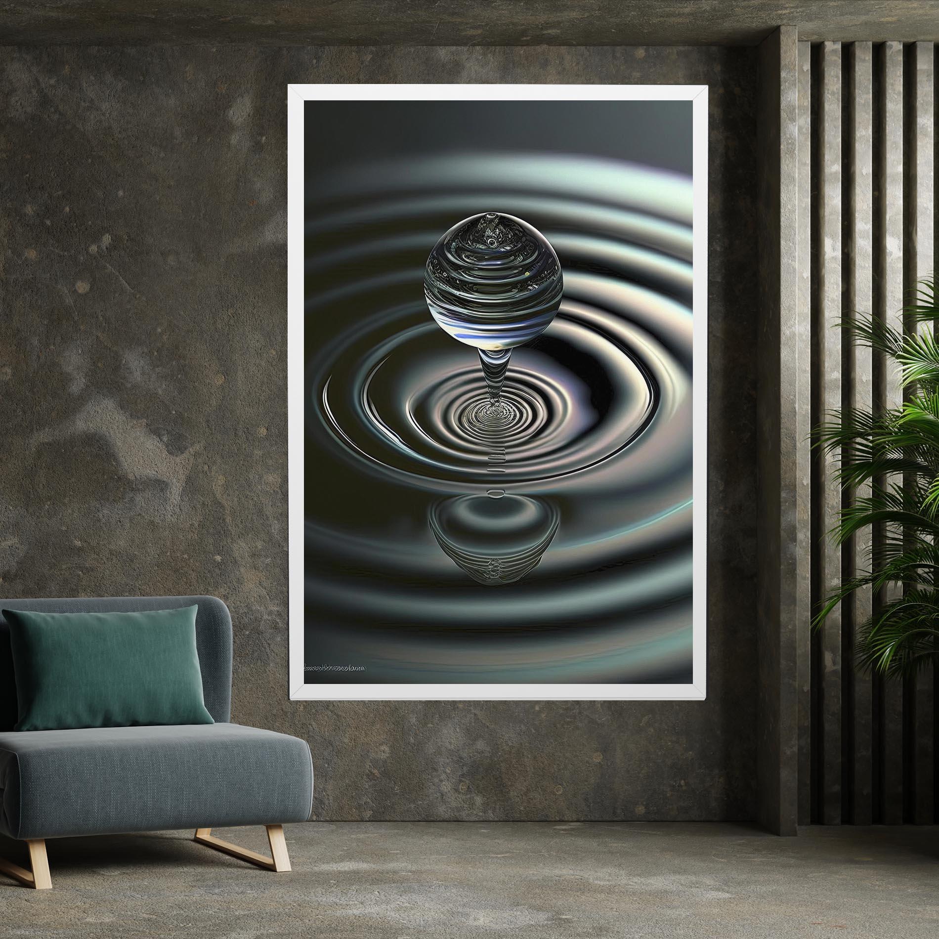 Leinwandbild Beautiful Water Drop mockup 7
