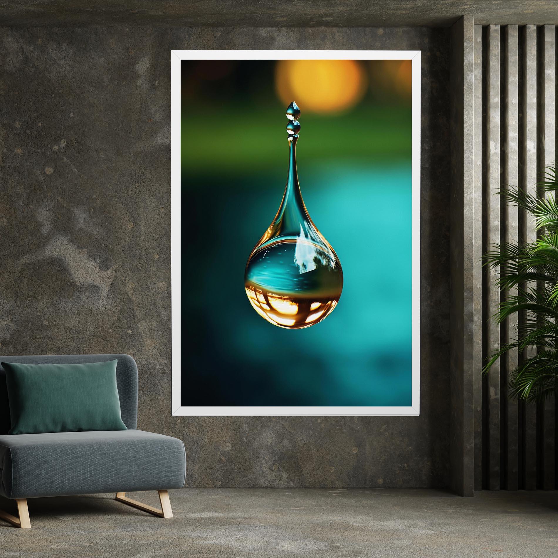 Leinwandbild Big Green Drop mockup 7