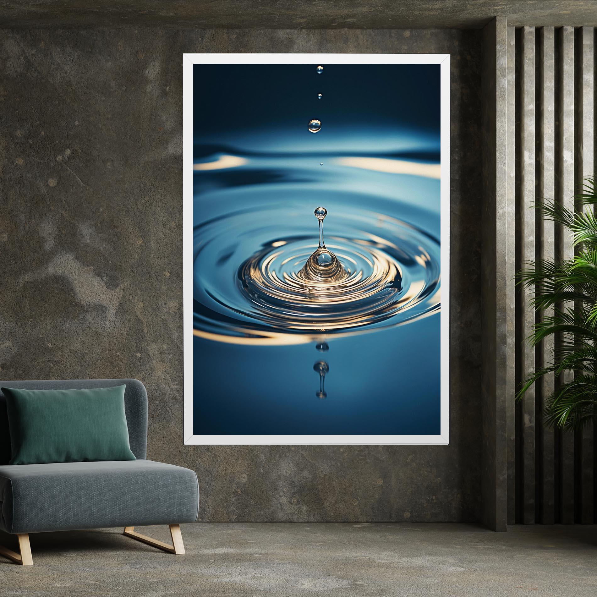 Leinwandbild Cream Water Drop mockup 7