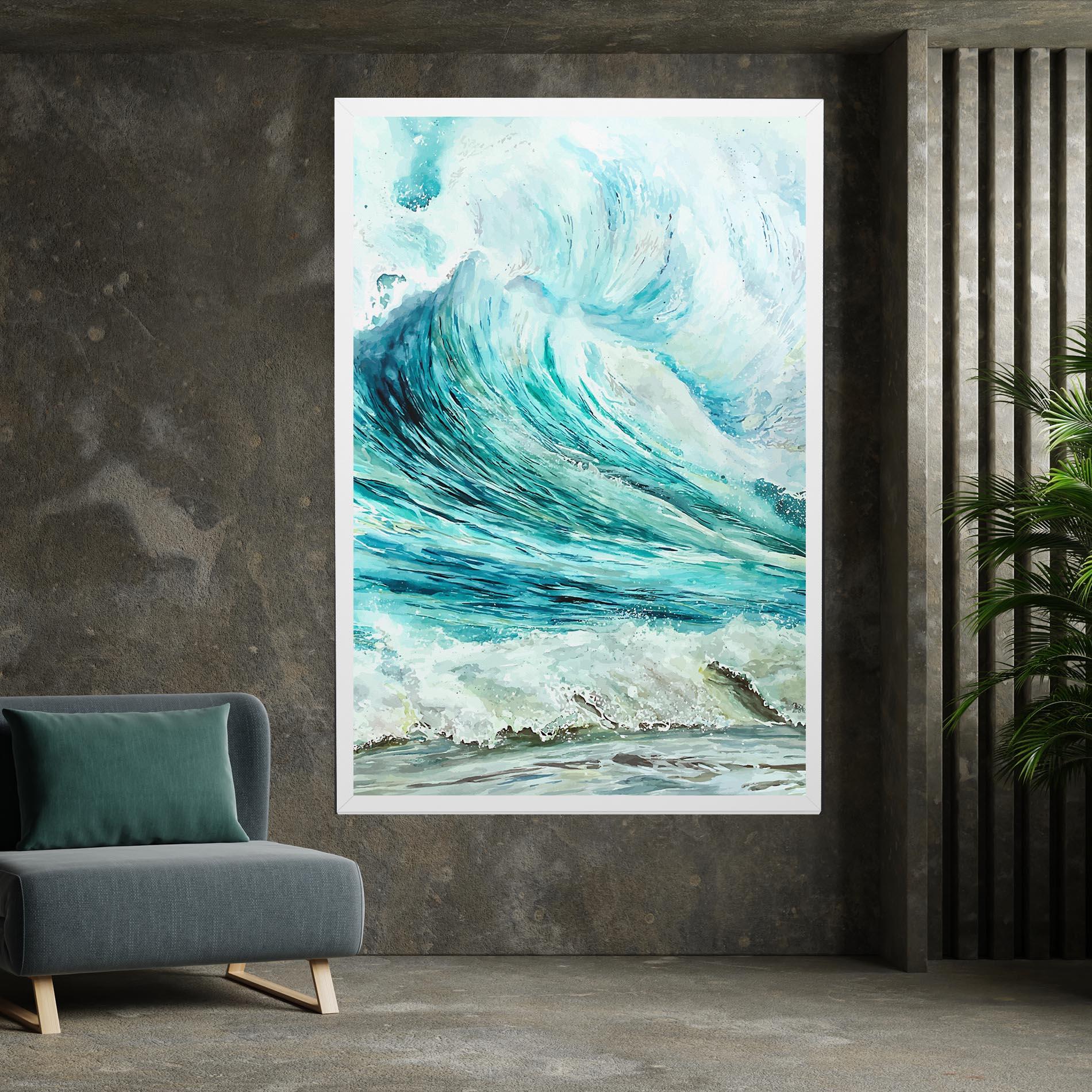Leinwandbild Sea Watercolor mockup 7