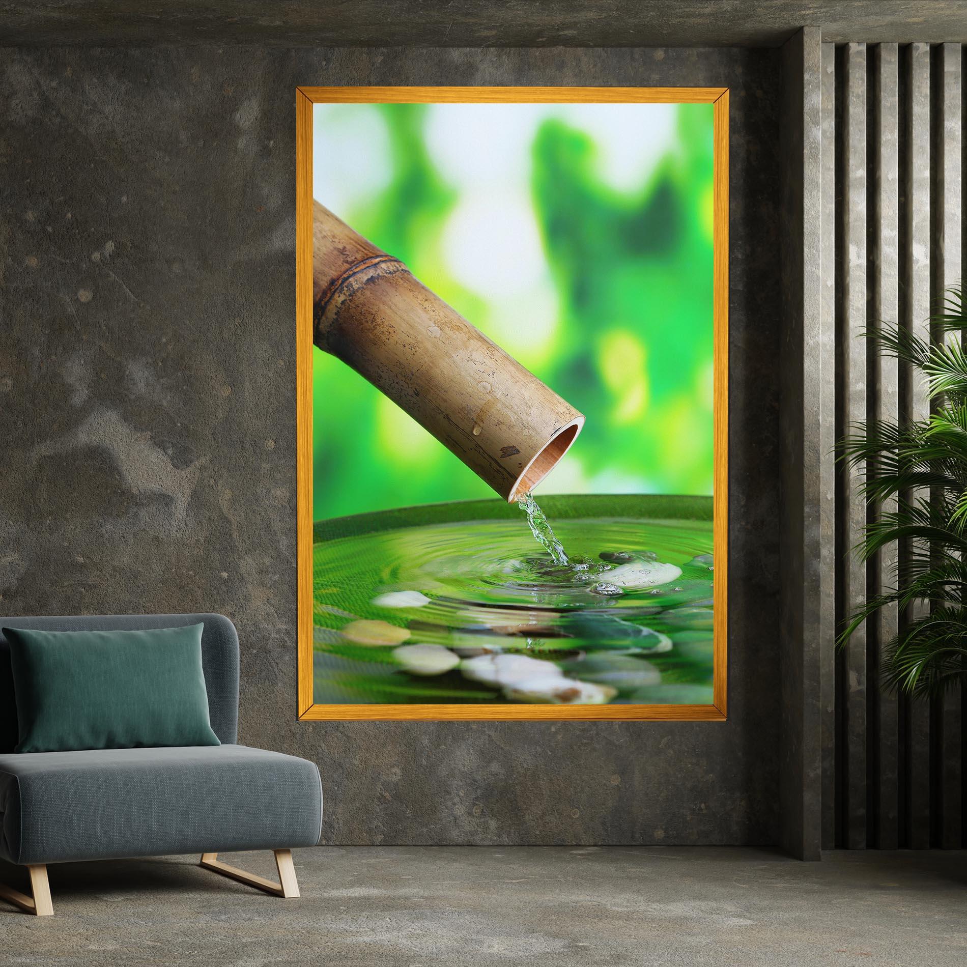 Leinwandbild Bamboo Fountain mockup 7