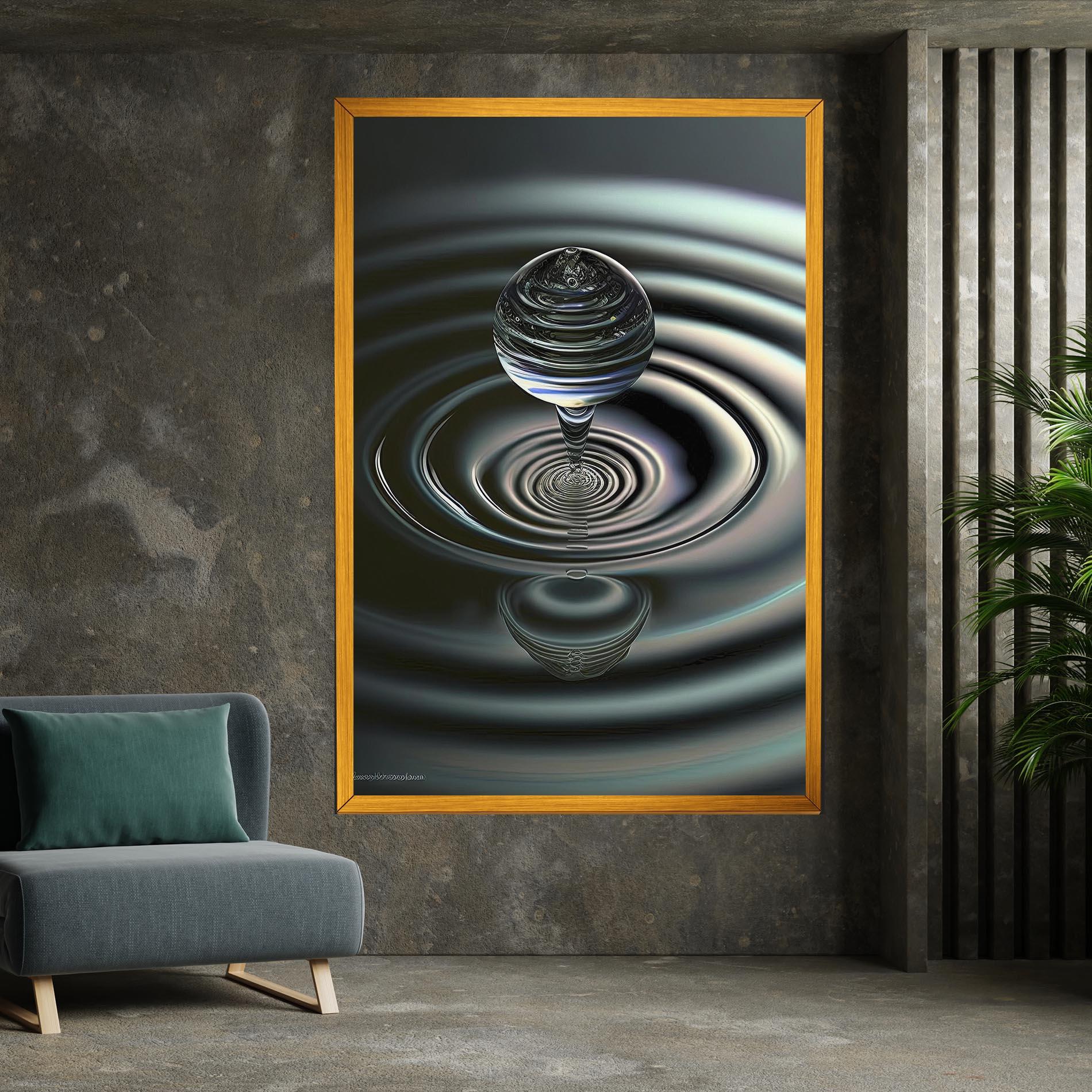 Leinwandbild Beautiful Water Drop mockup 7