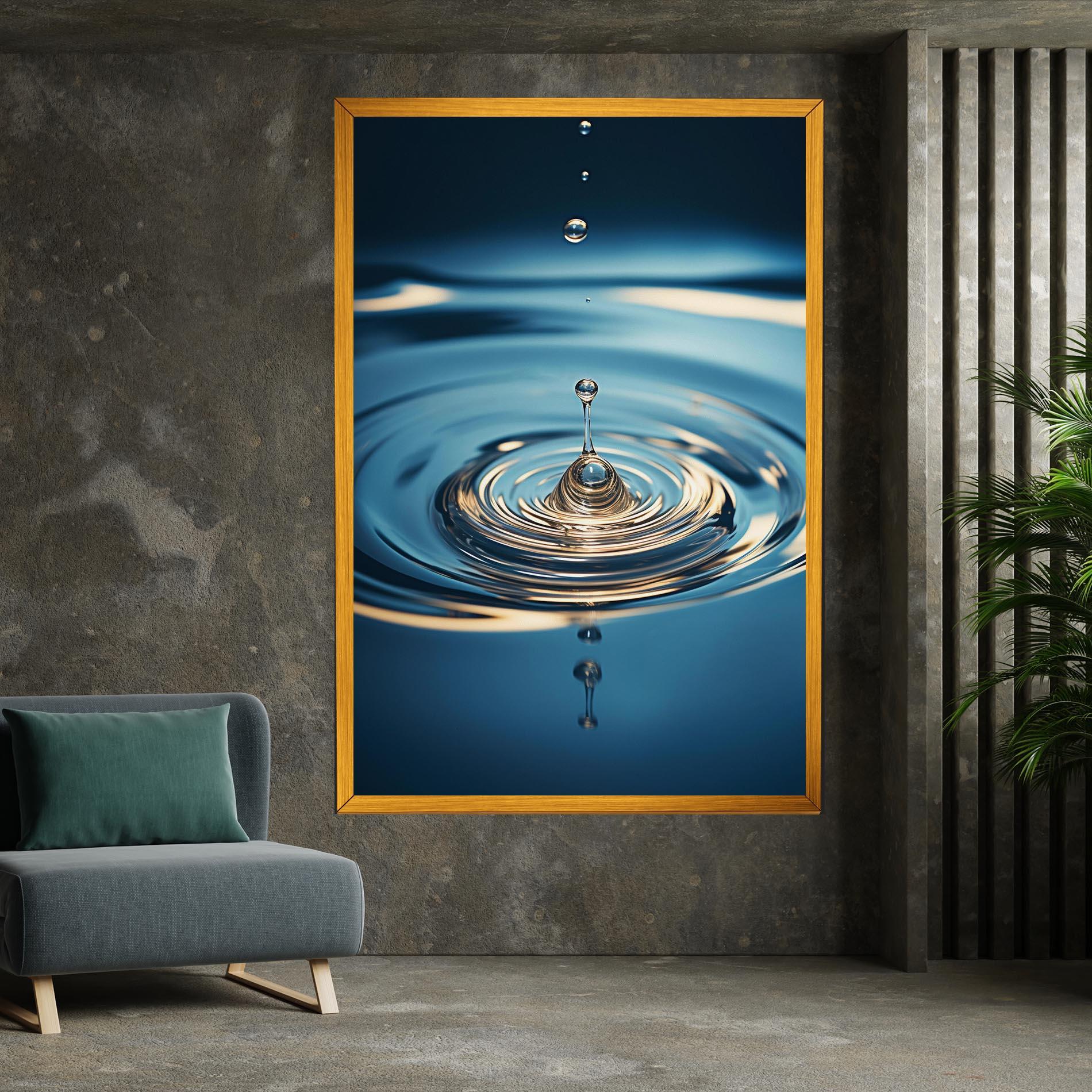 Leinwandbild Cream Water Drop mockup 7