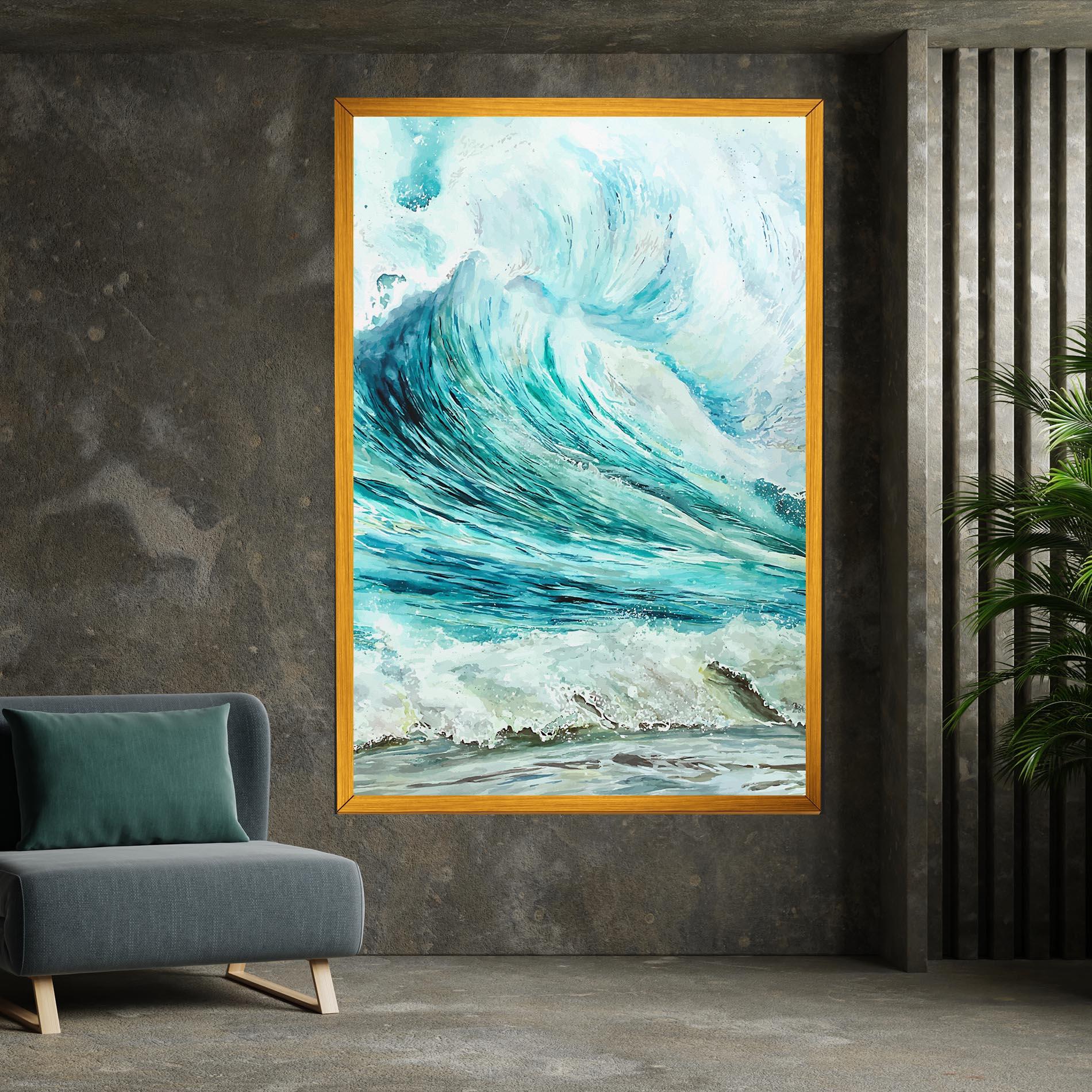 Leinwandbild Sea Watercolor mockup 7