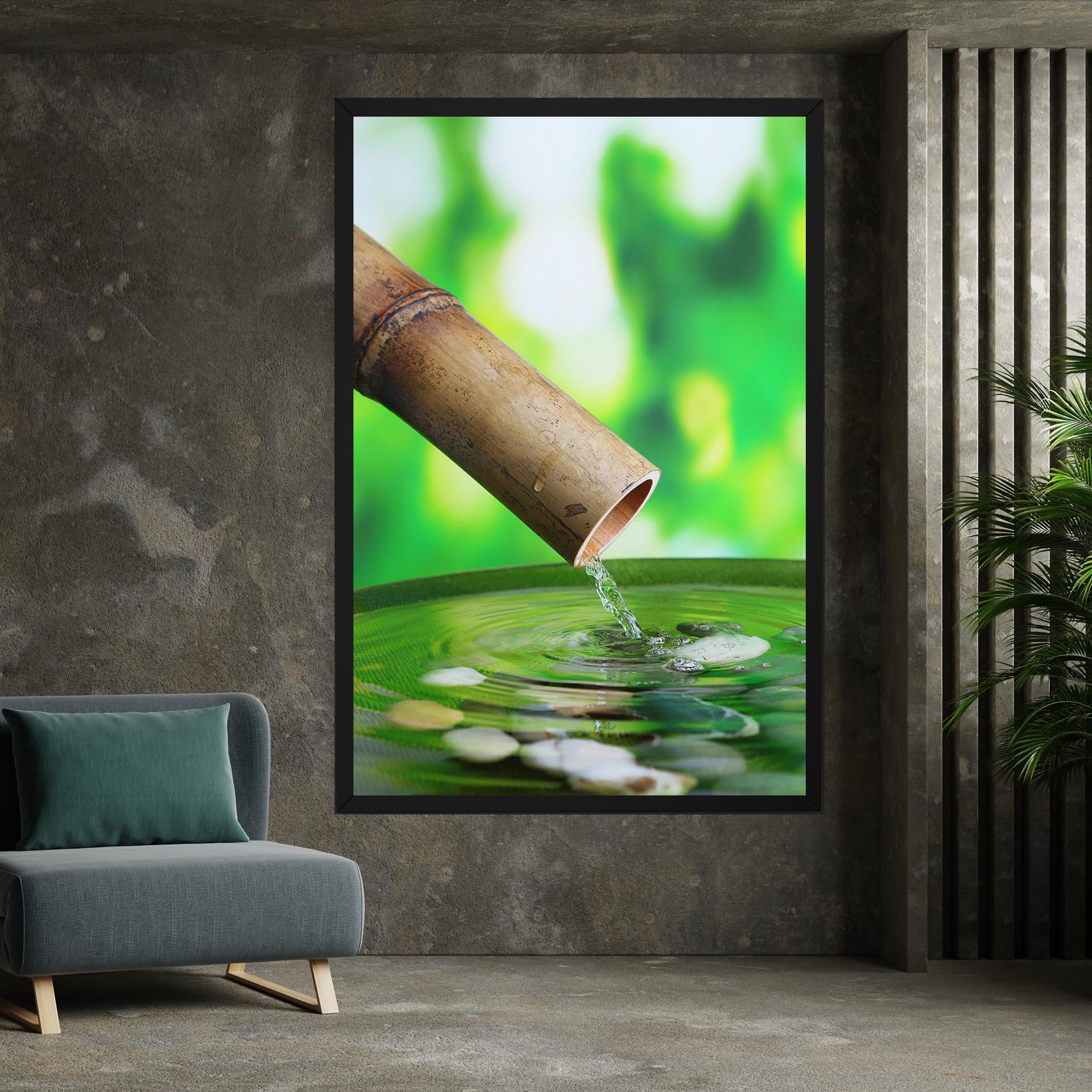 Leinwandbild Bamboo Fountain mockup 7