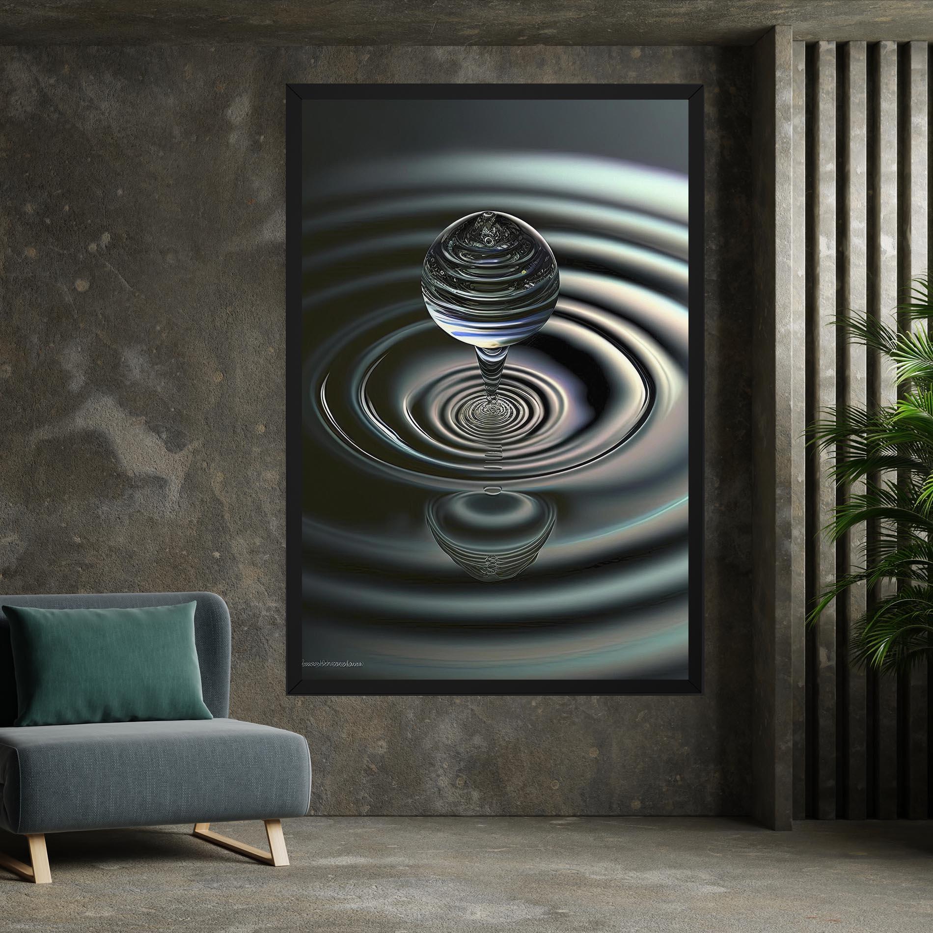 Leinwandbild Beautiful Water Drop mockup 7