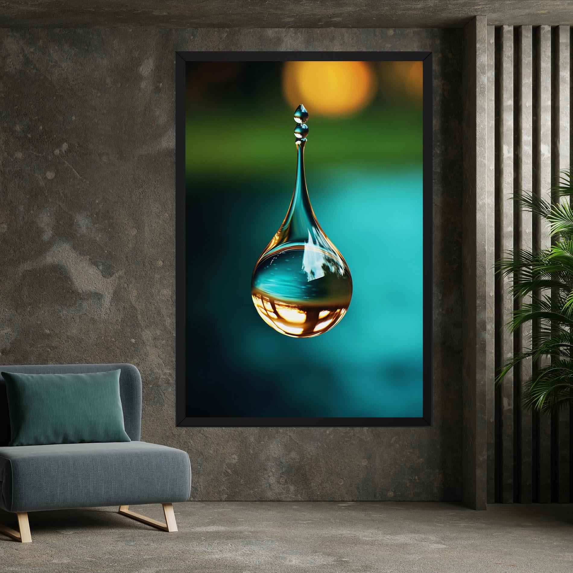 Leinwandbild Big Green Drop mockup 7