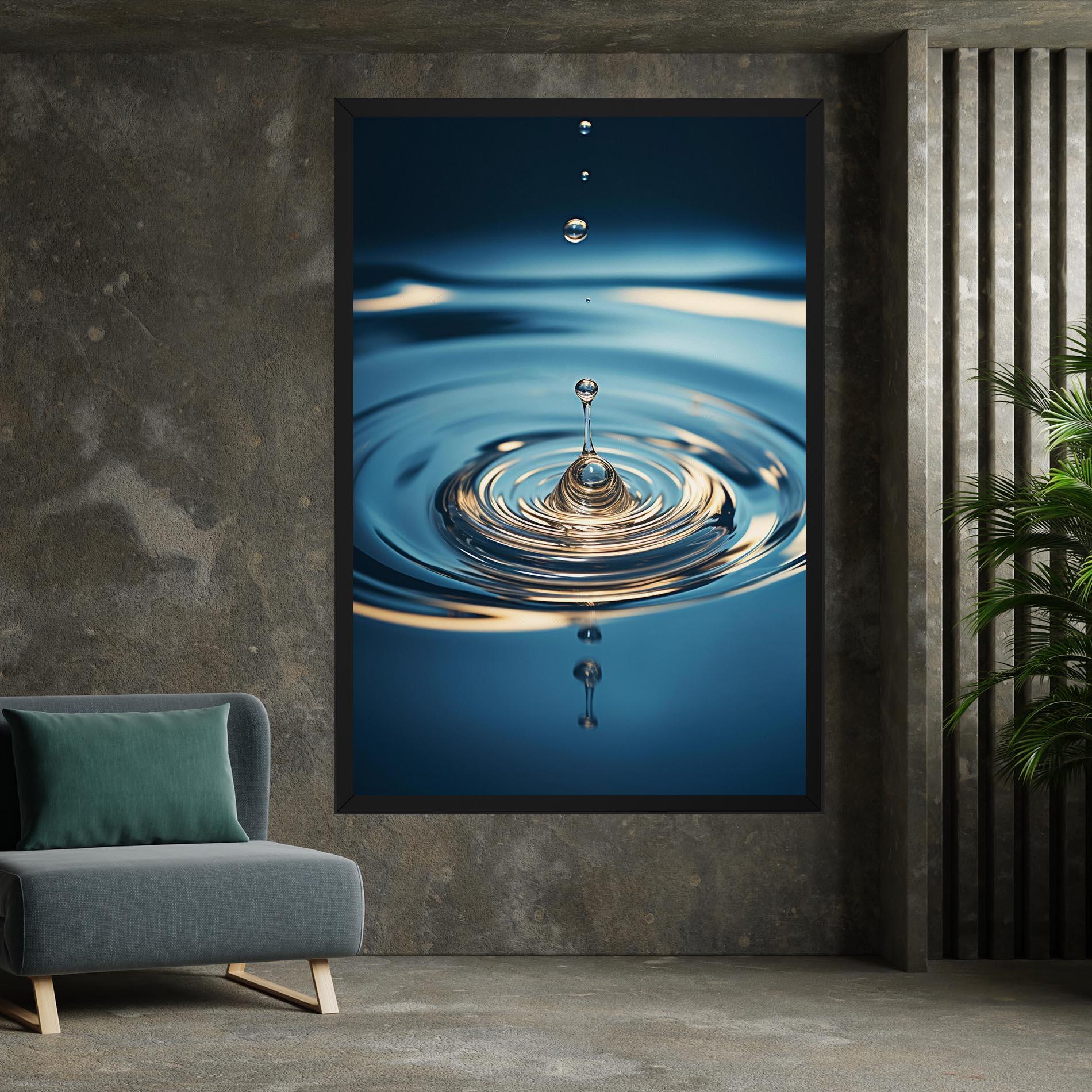 Leinwandbild Cream Water Drop mockup 7