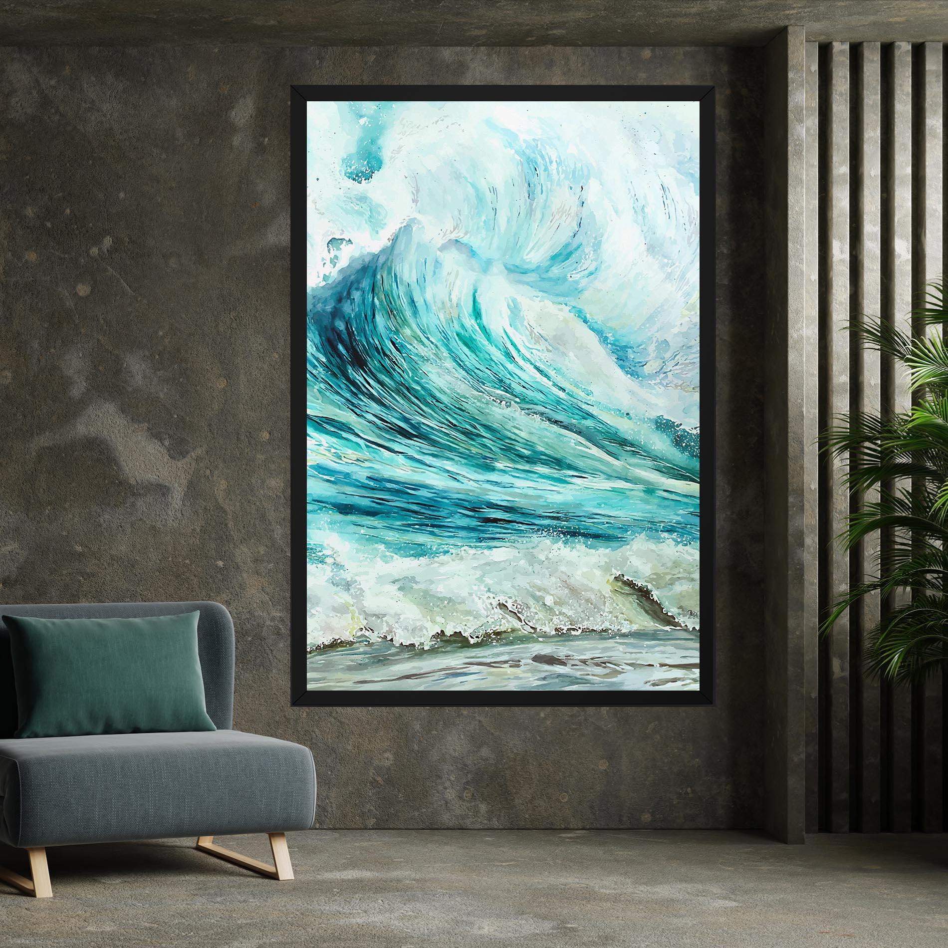 Leinwandbild Sea Watercolor mockup 7