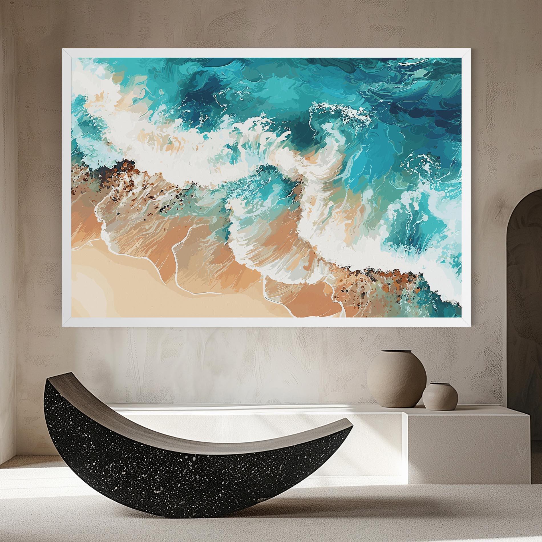 Leinwandbild Artistic Waves mockup 8