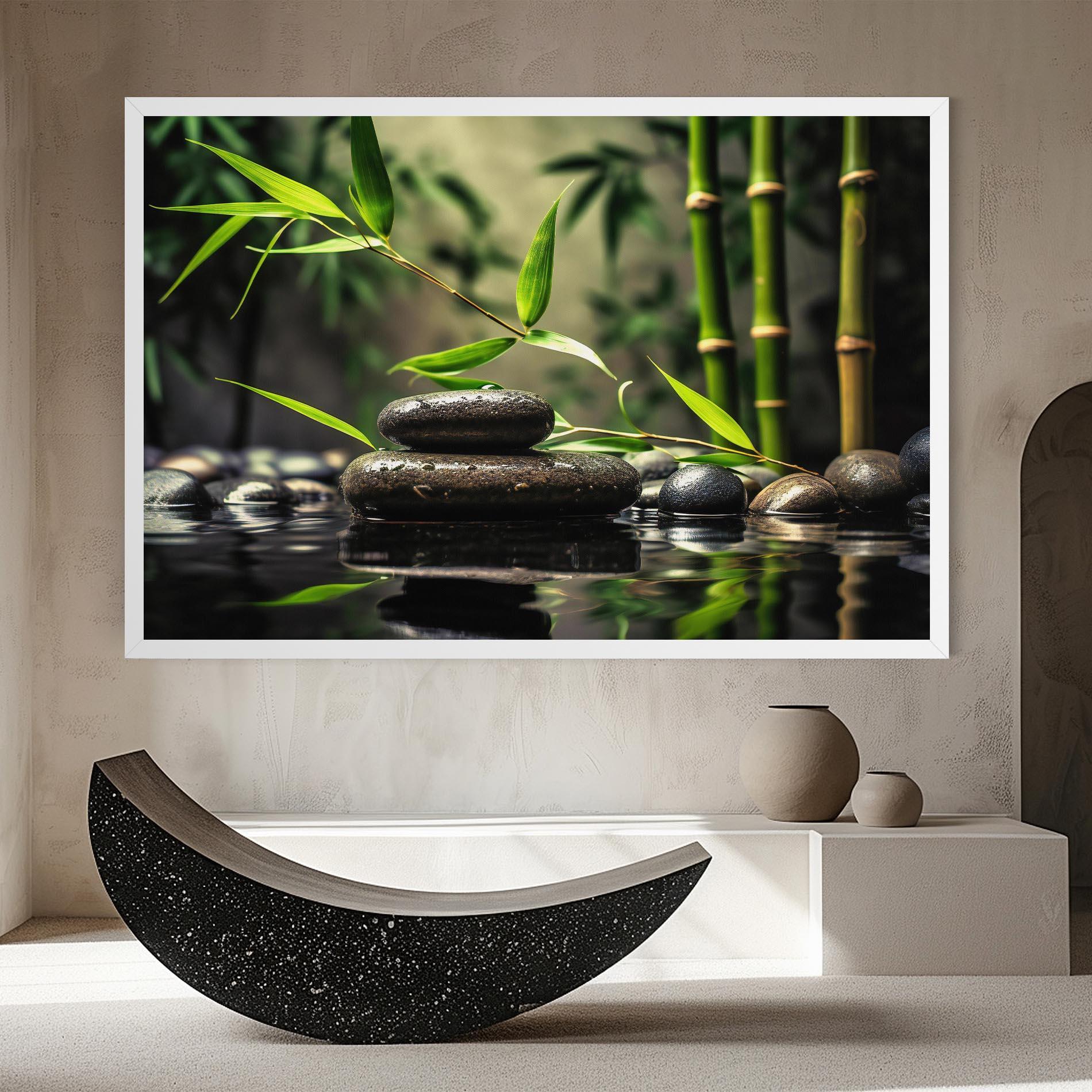 Leinwandbild Bamboo Plant Water mockup 8