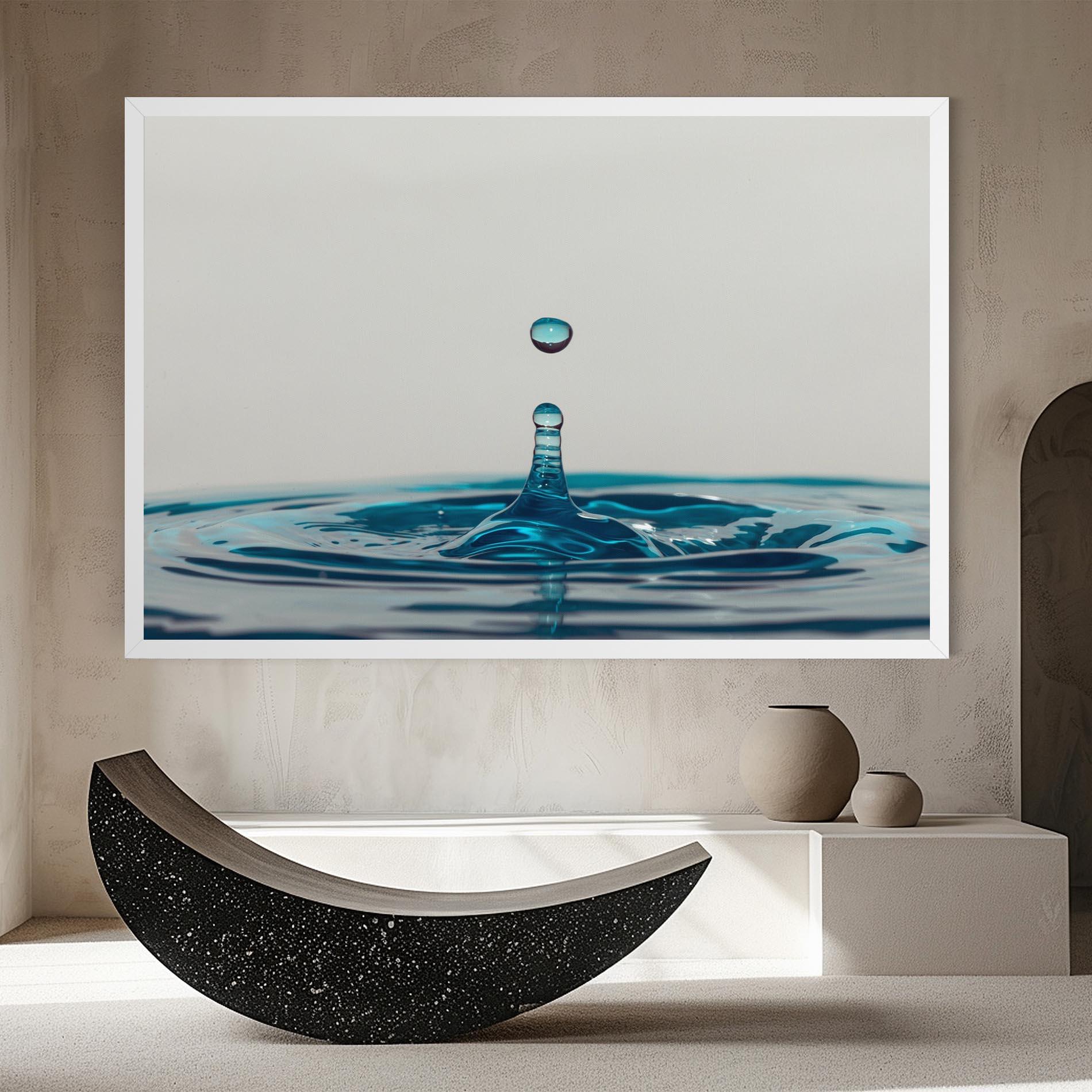 Leinwandbild Blue Water Drop mockup 8