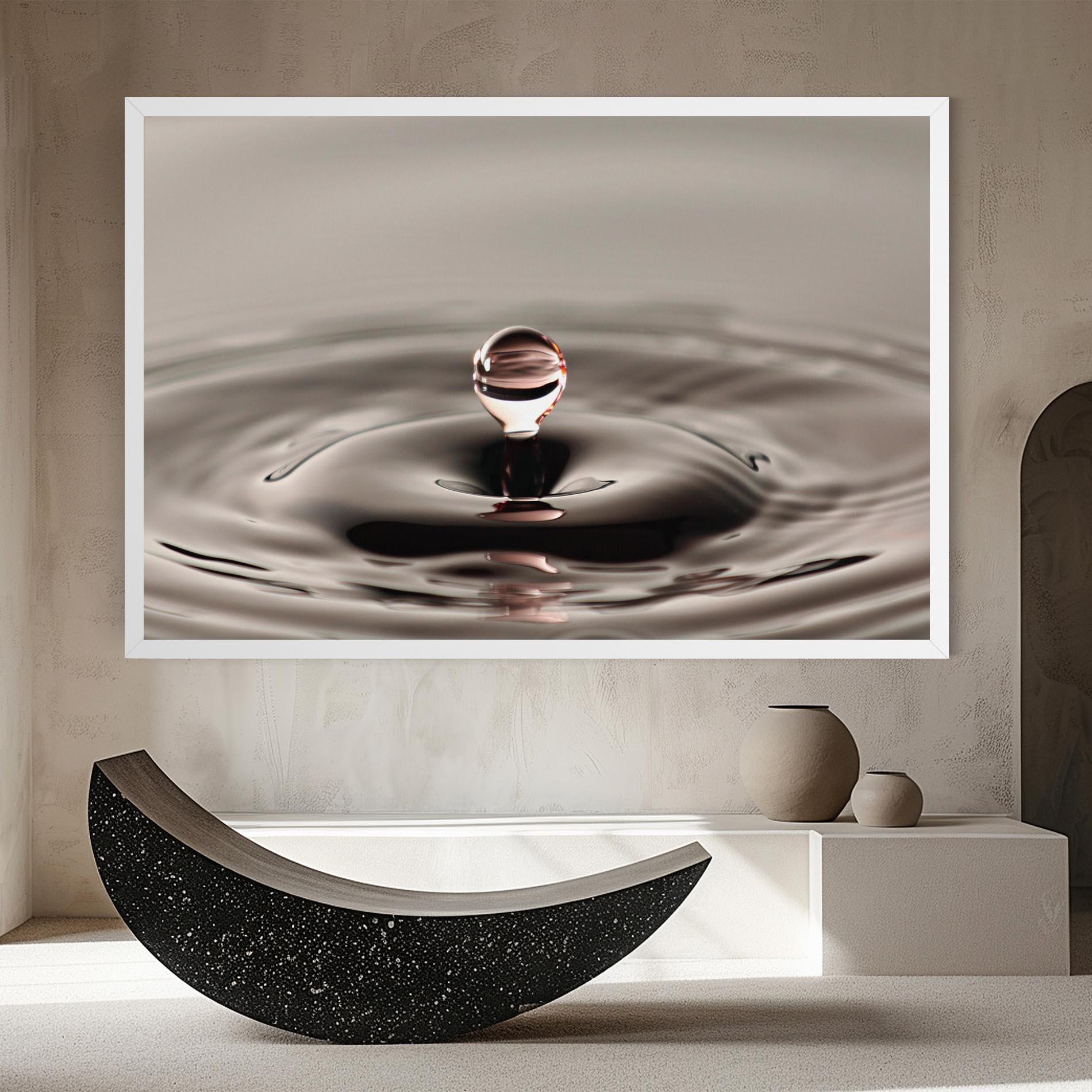 Leinwandbild Close Red Water Drop mockup 8