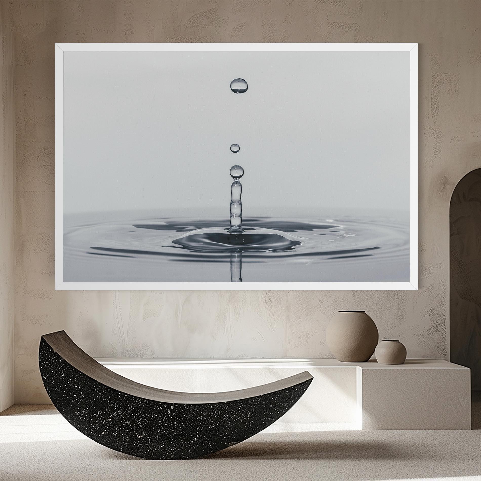 Leinwandbild Grey Water Drop mockup 8