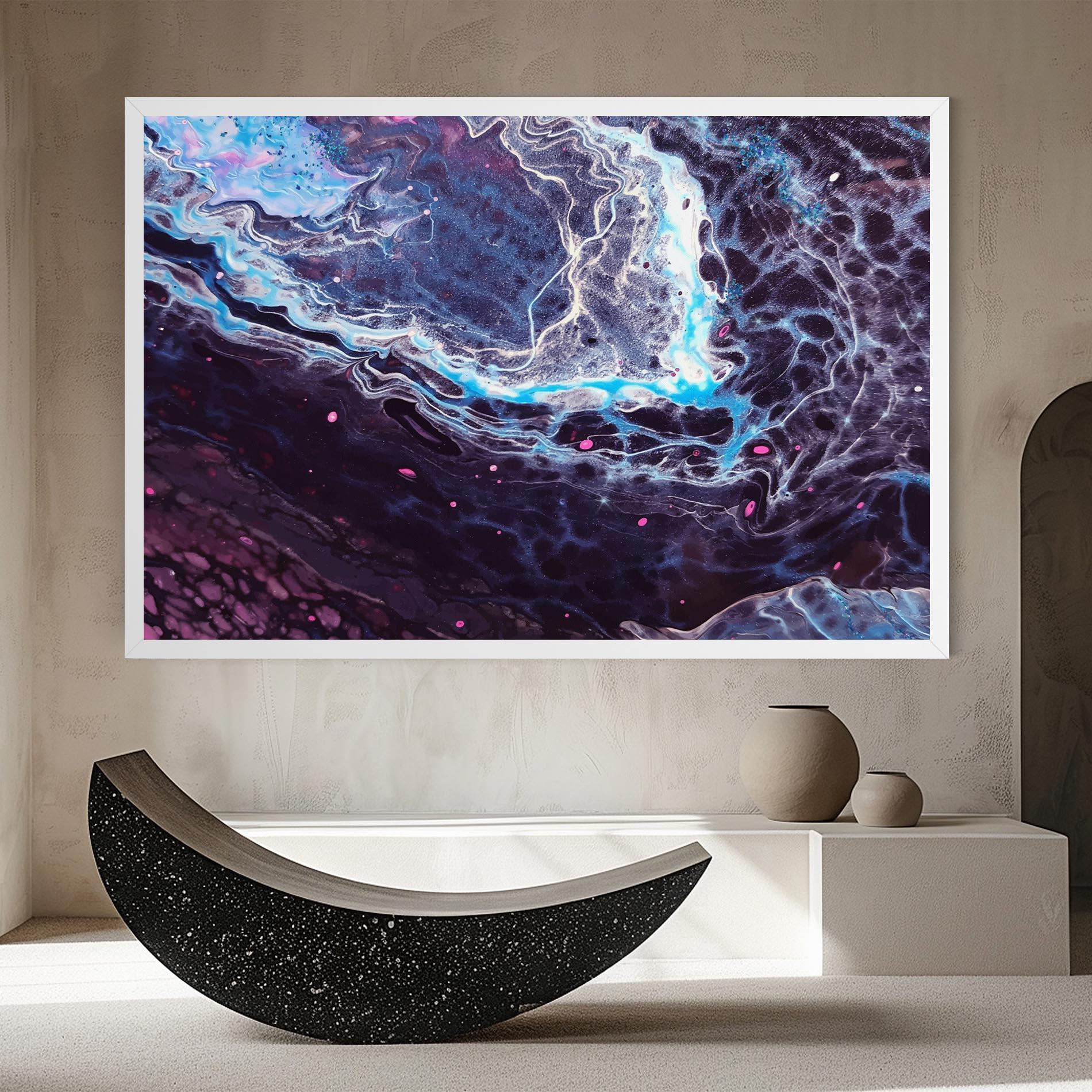 Leinwandbild Purple Blue Water mockup 8