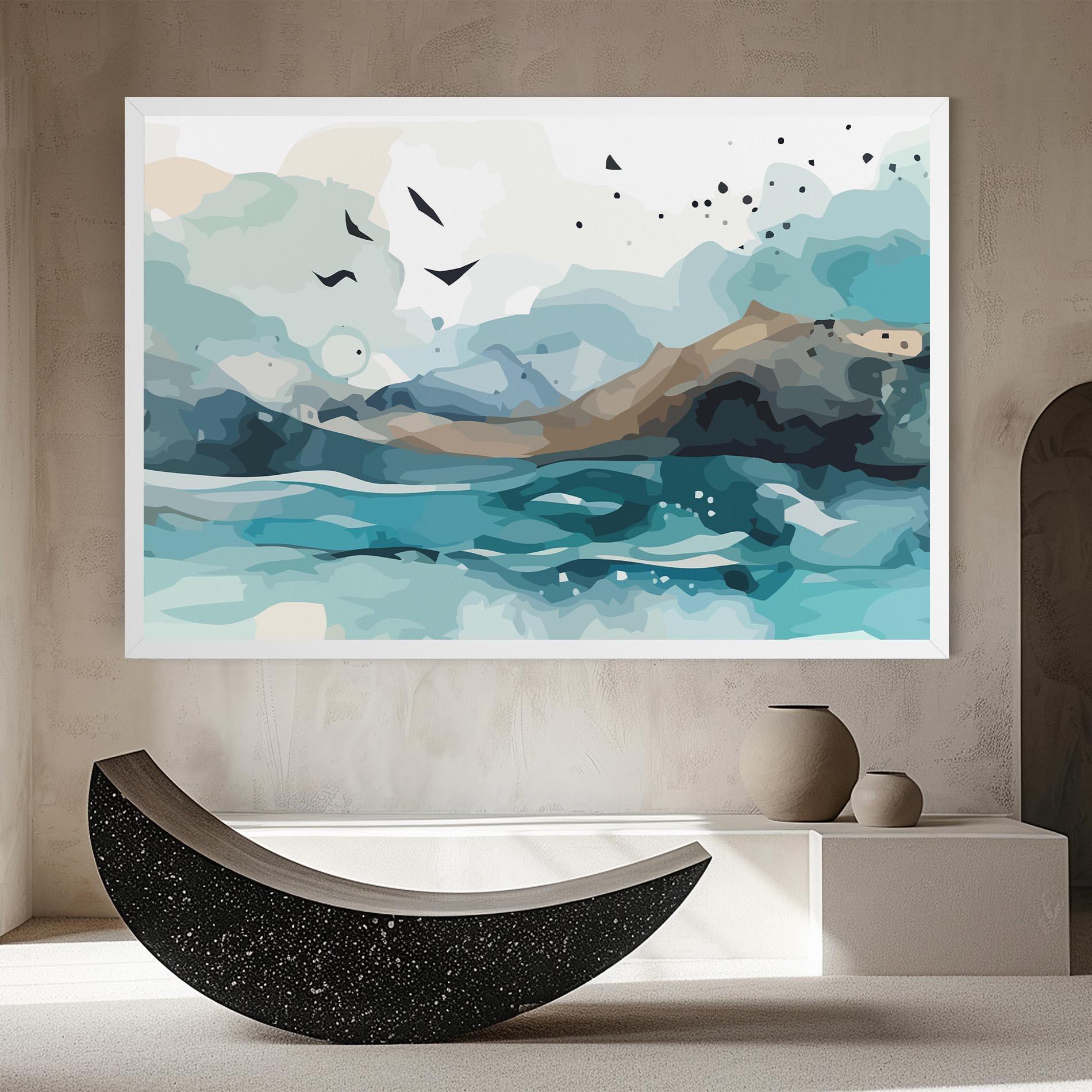 Leinwandbild Water Birds mockup 8