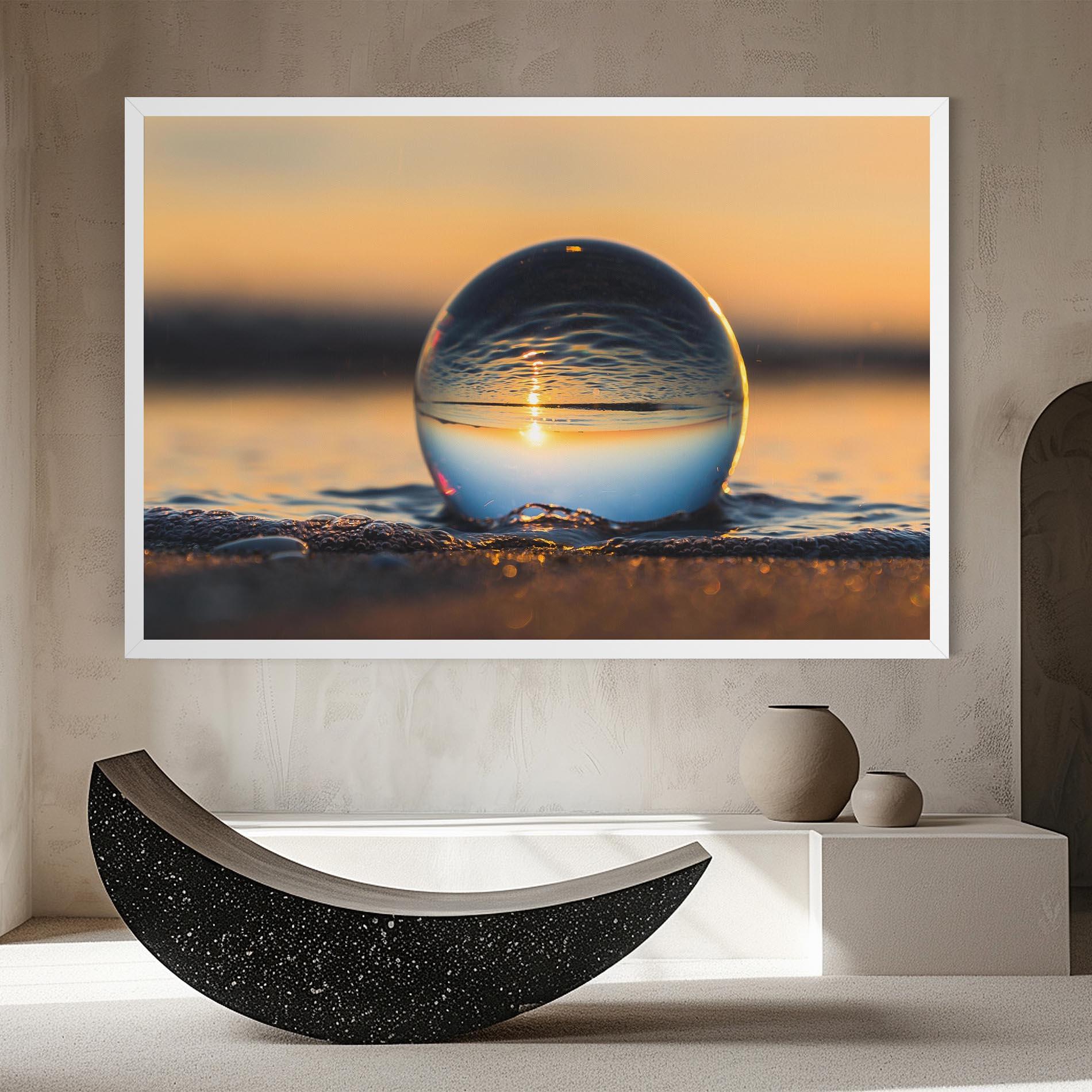 Leinwandbild Water Bubble Reflecting mockup 8