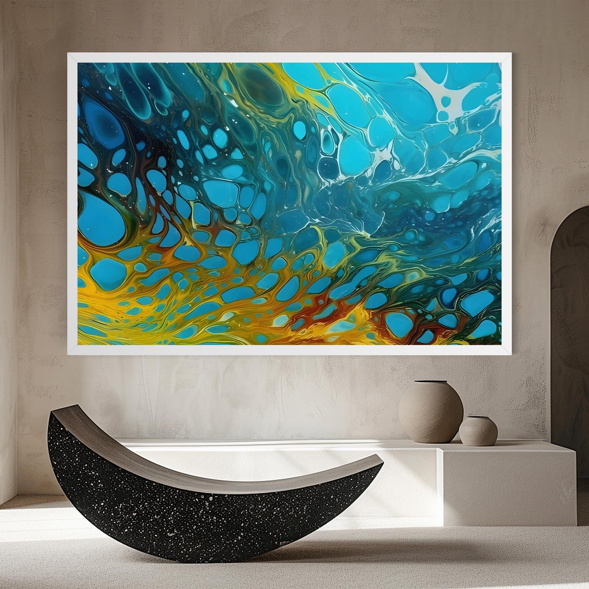 Leinwandbild Yellow Green Ocean mockup 8