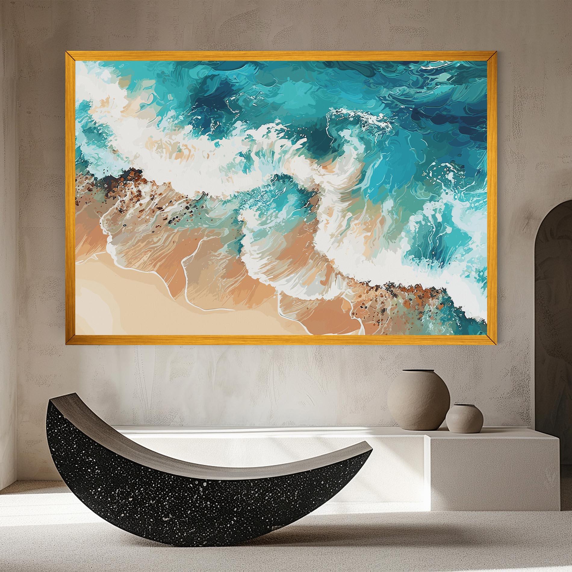 Leinwandbild Artistic Waves mockup 8