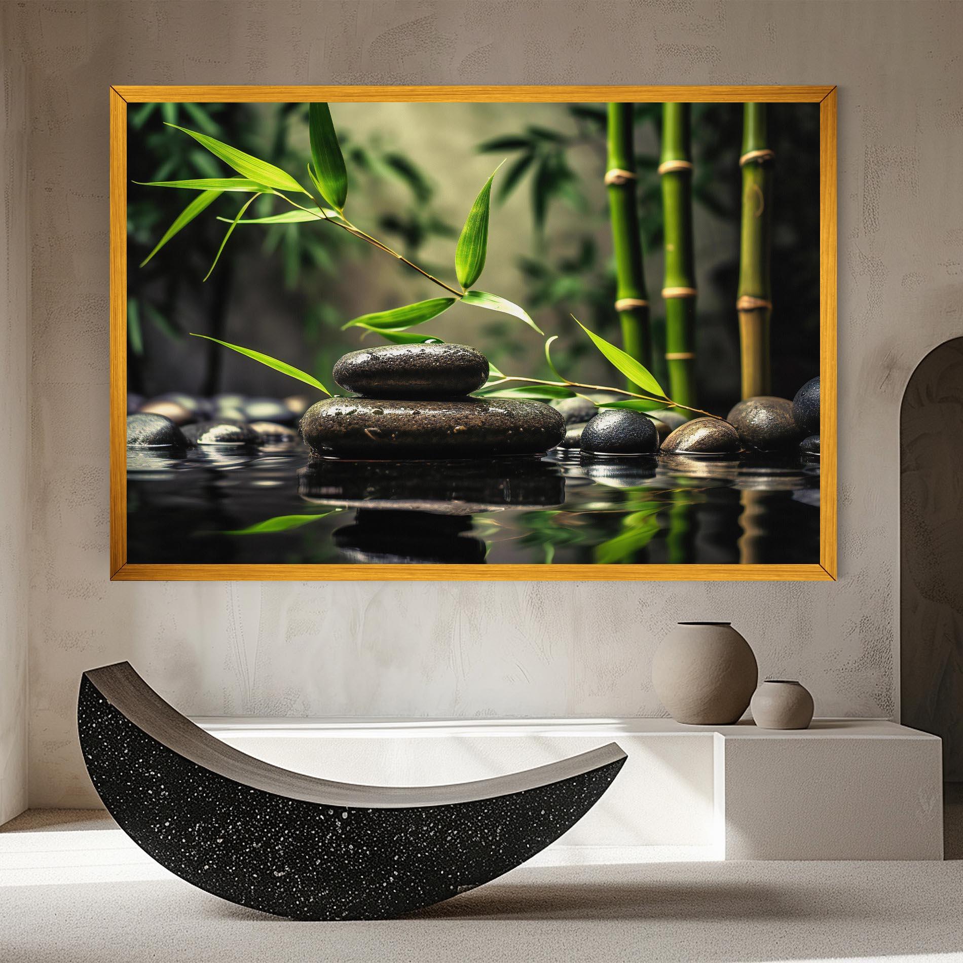 Leinwandbild Bamboo Plant Water mockup 8