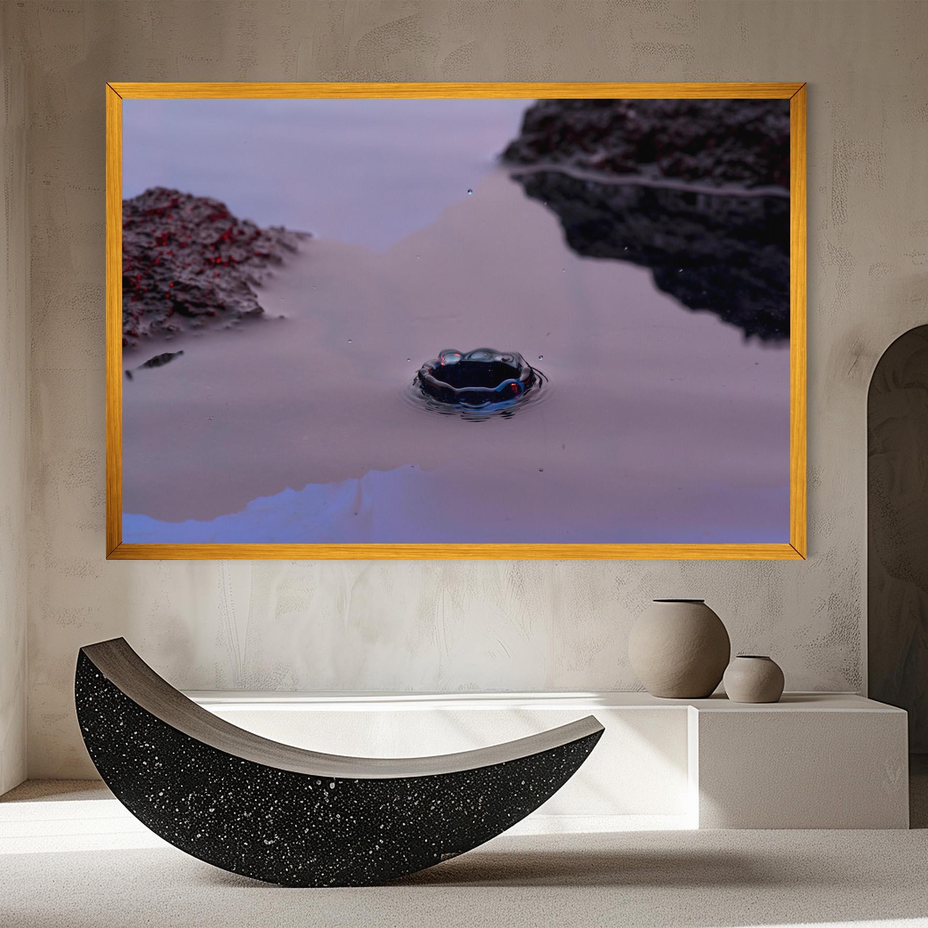 Leinwandbild Blue Color Water mockup 8