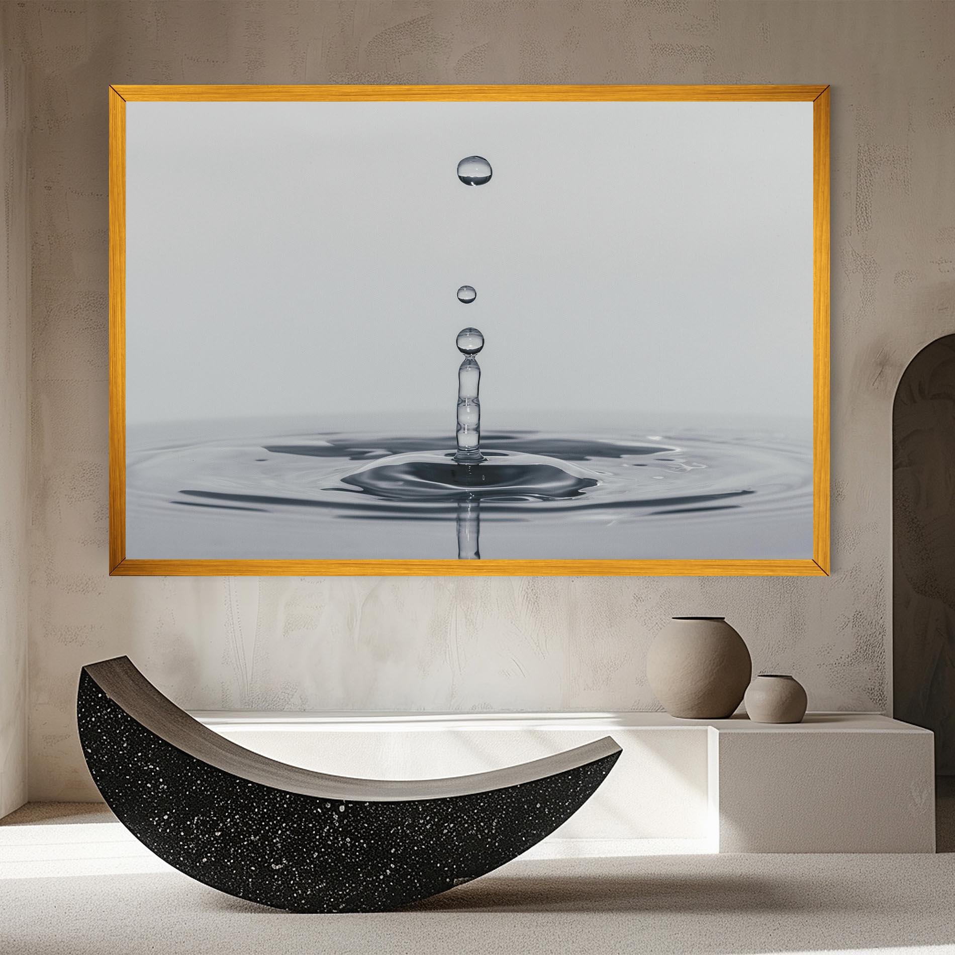 Leinwandbild Grey Water Drop mockup 8