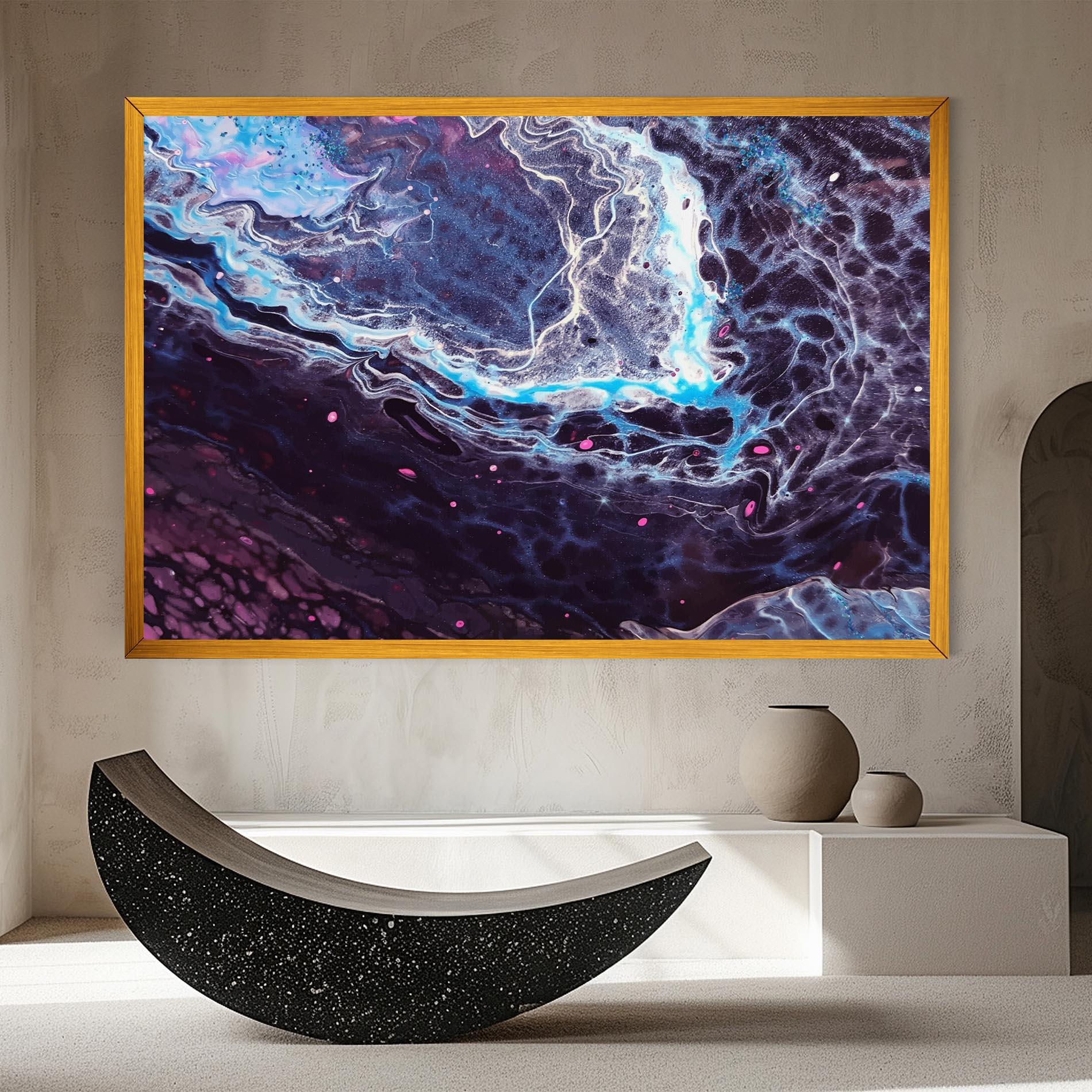 Leinwandbild Purple Blue Water mockup 8