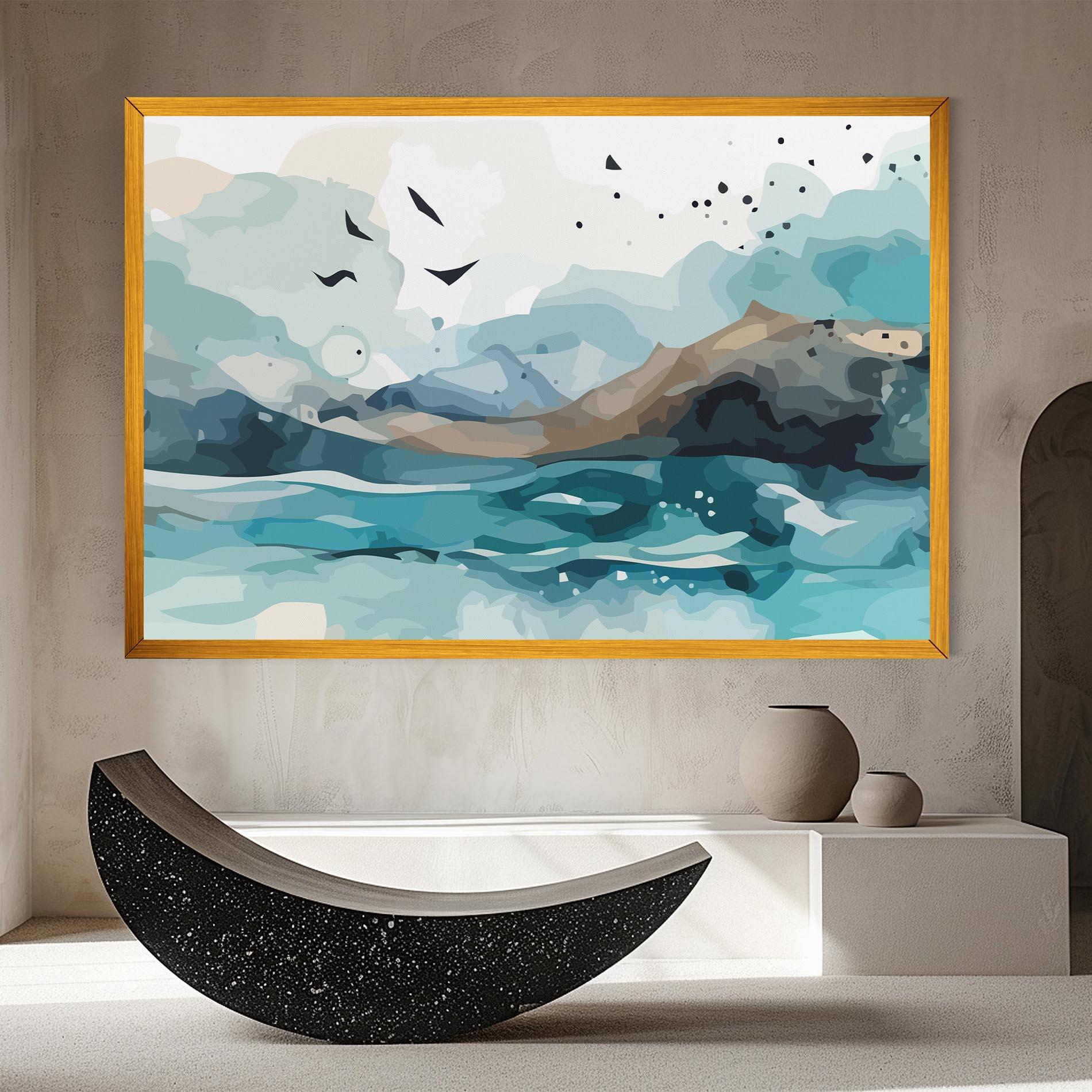 Leinwandbild Water Birds mockup 8