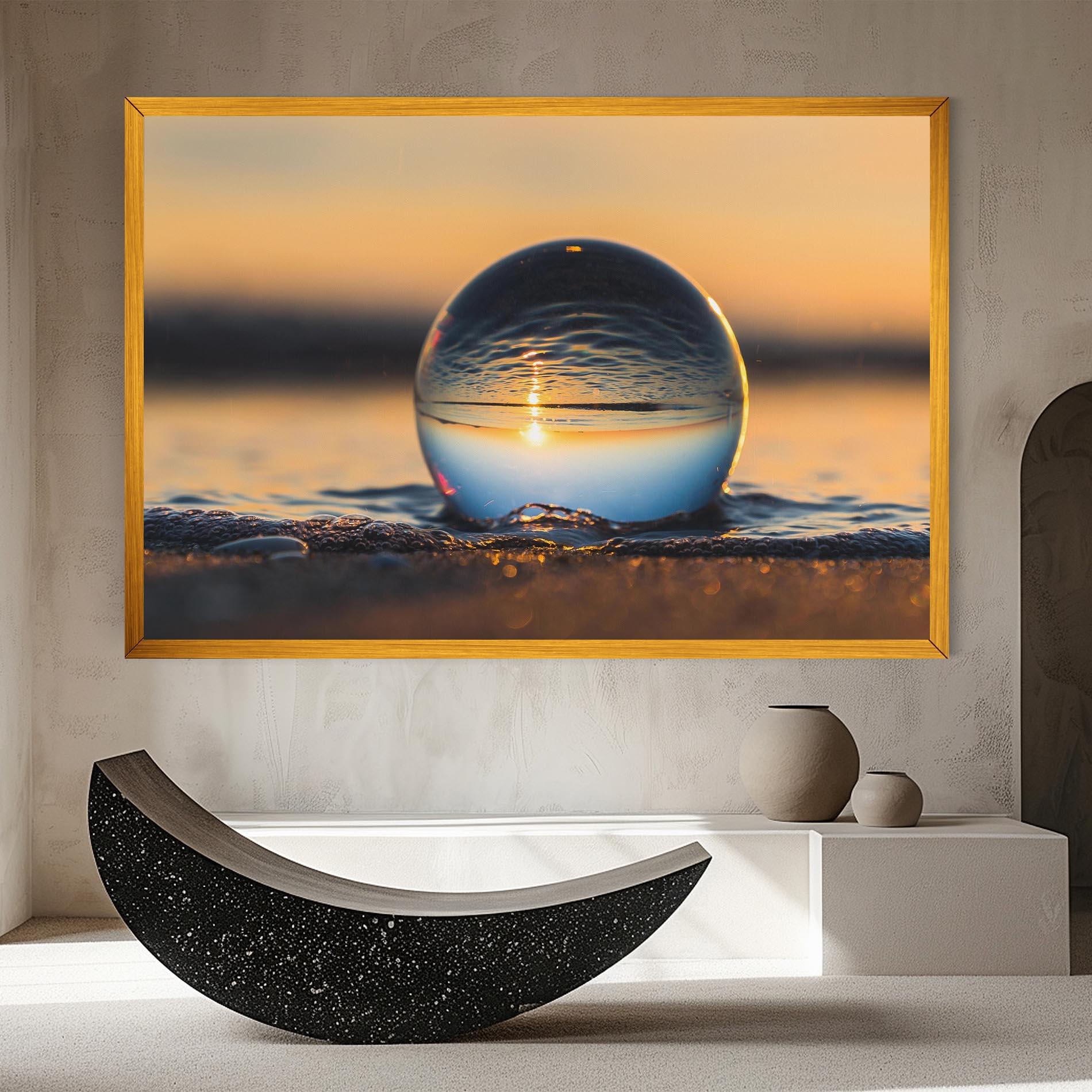 Leinwandbild Water Bubble Reflecting mockup 8