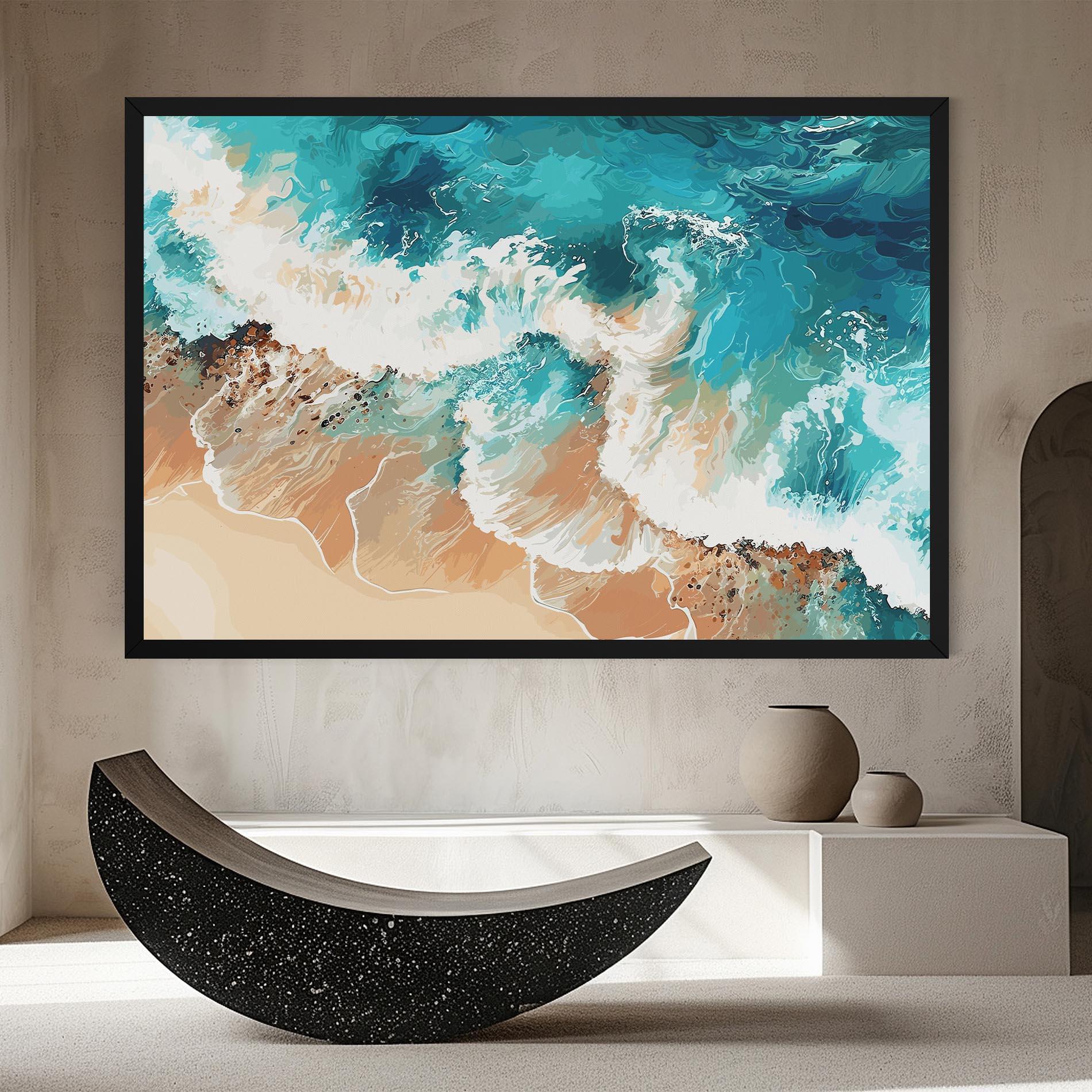 Leinwandbild Artistic Waves mockup 8