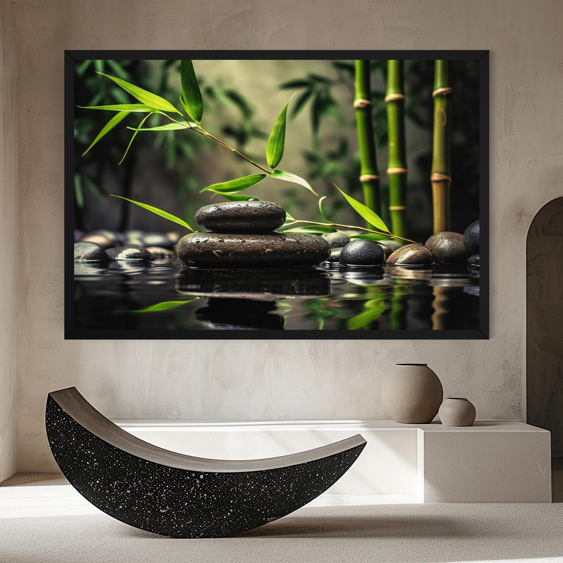 Leinwandbild Bamboo Plant Water mockup 8