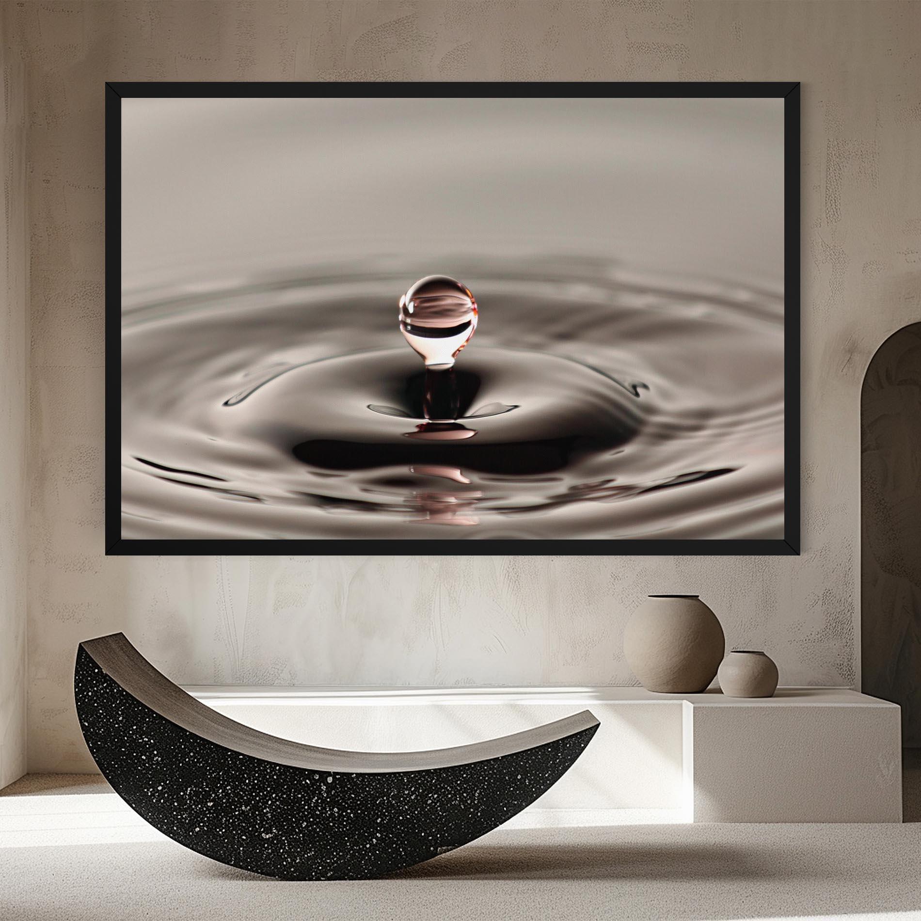 Leinwandbild Close Red Water Drop mockup 8