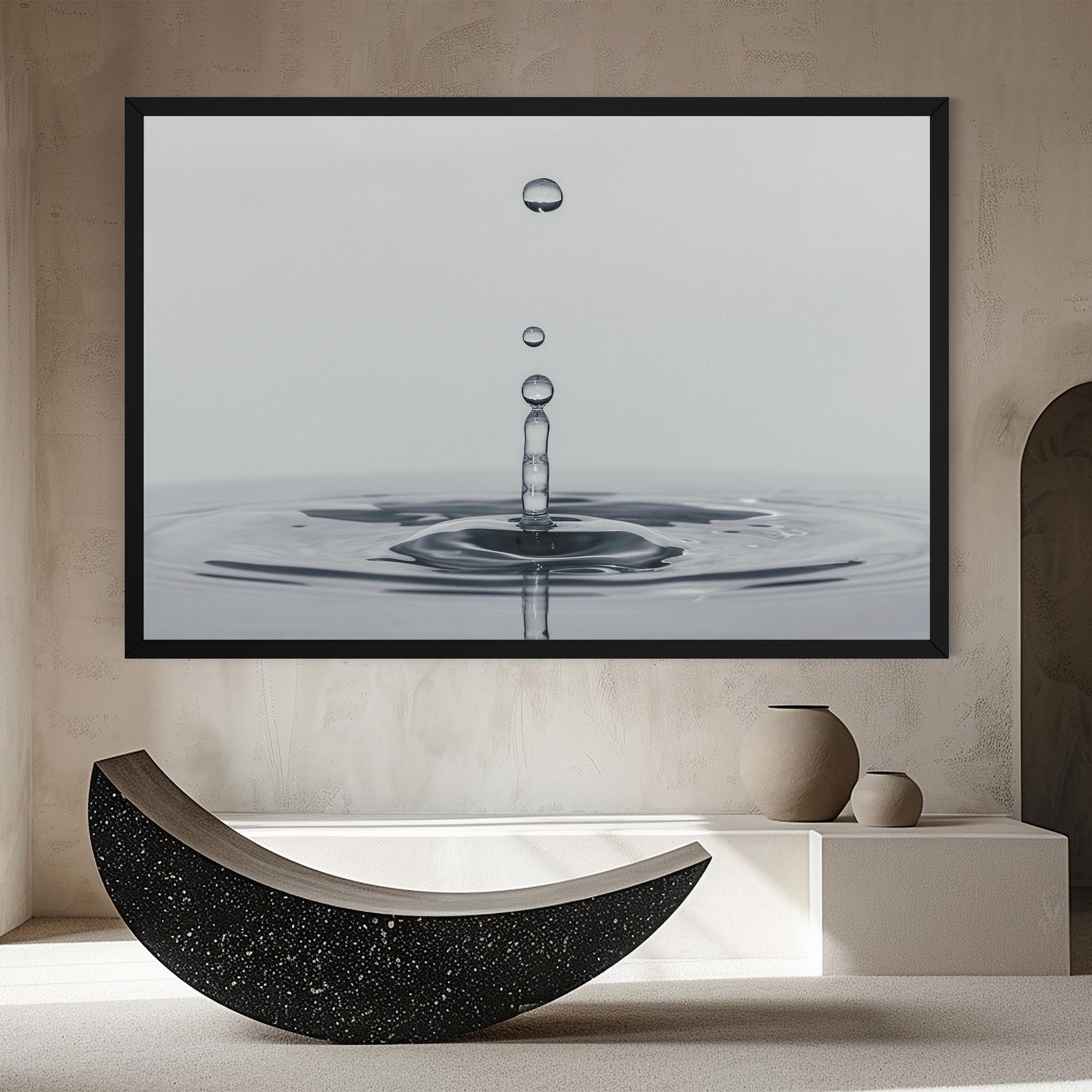 Leinwandbild Grey Water Drop mockup 8