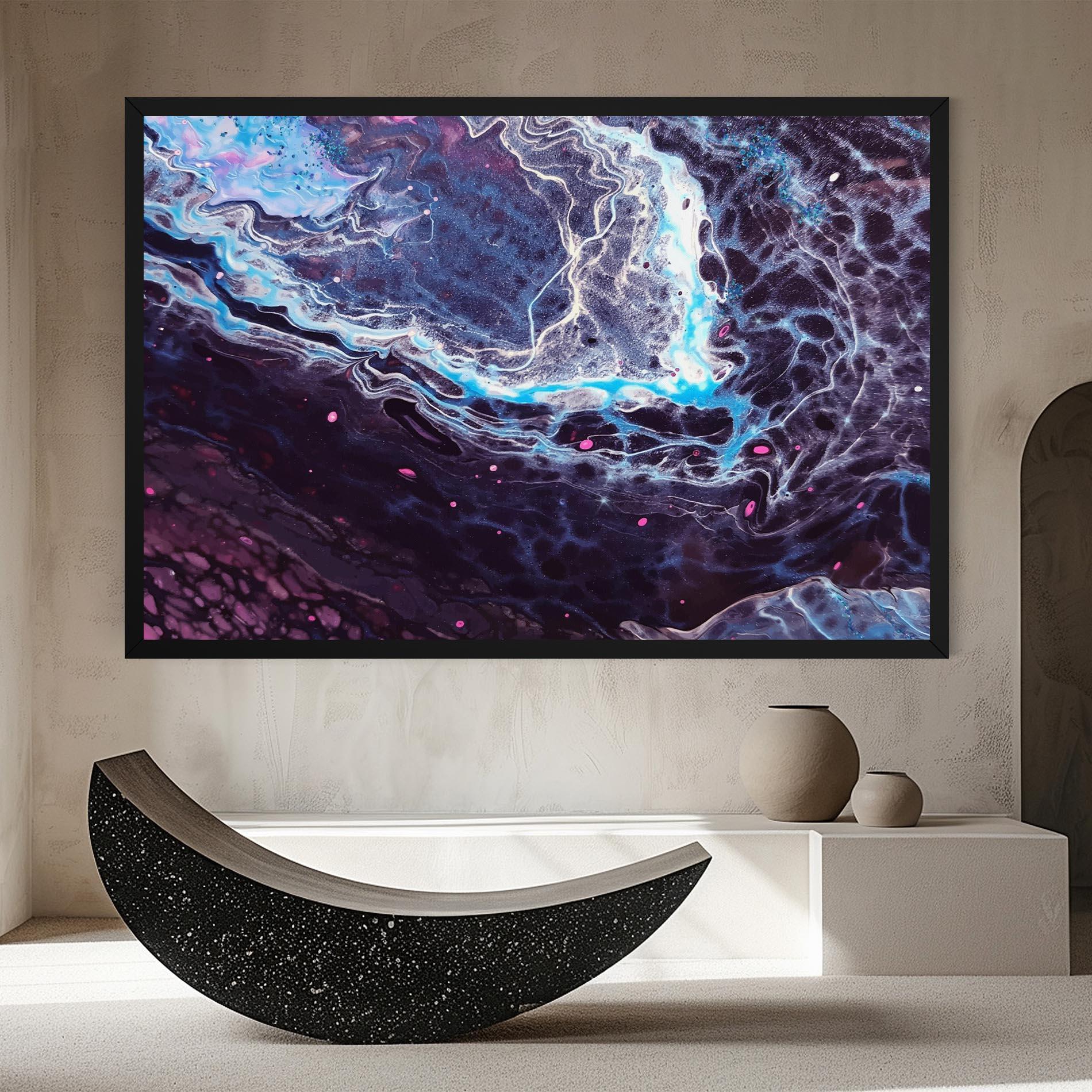 Leinwandbild Purple Blue Water mockup 8