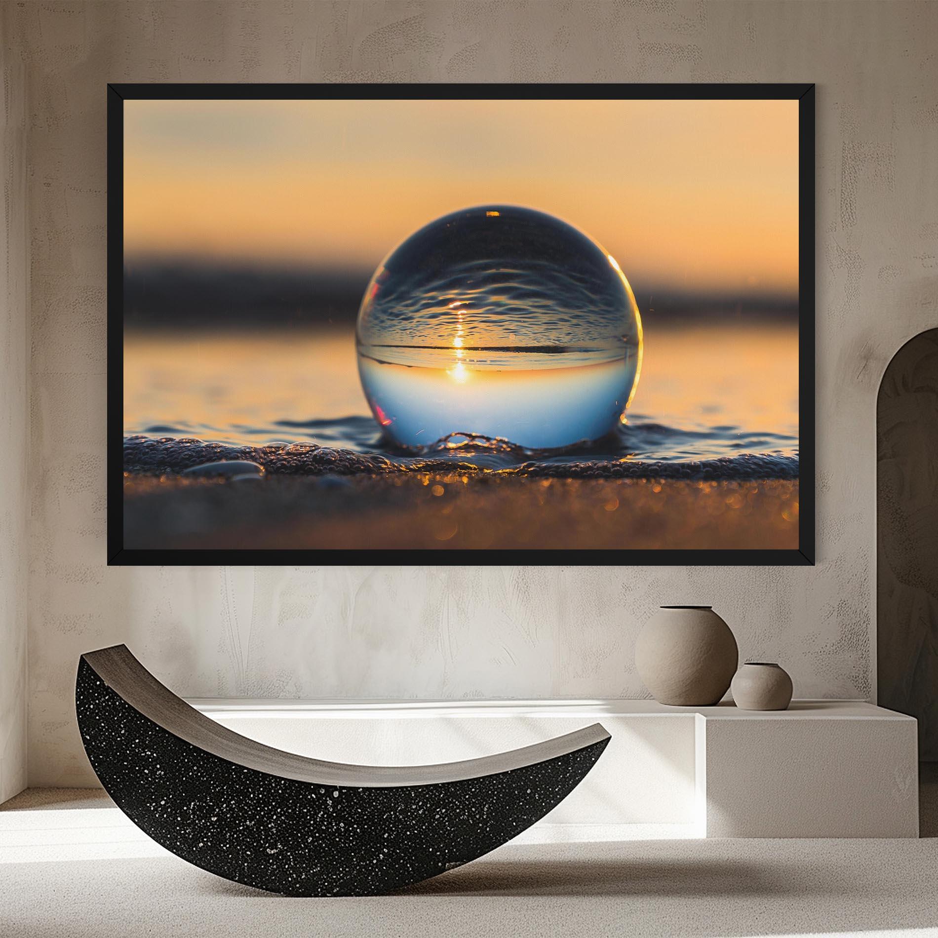 Leinwandbild Water Bubble Reflecting mockup 8