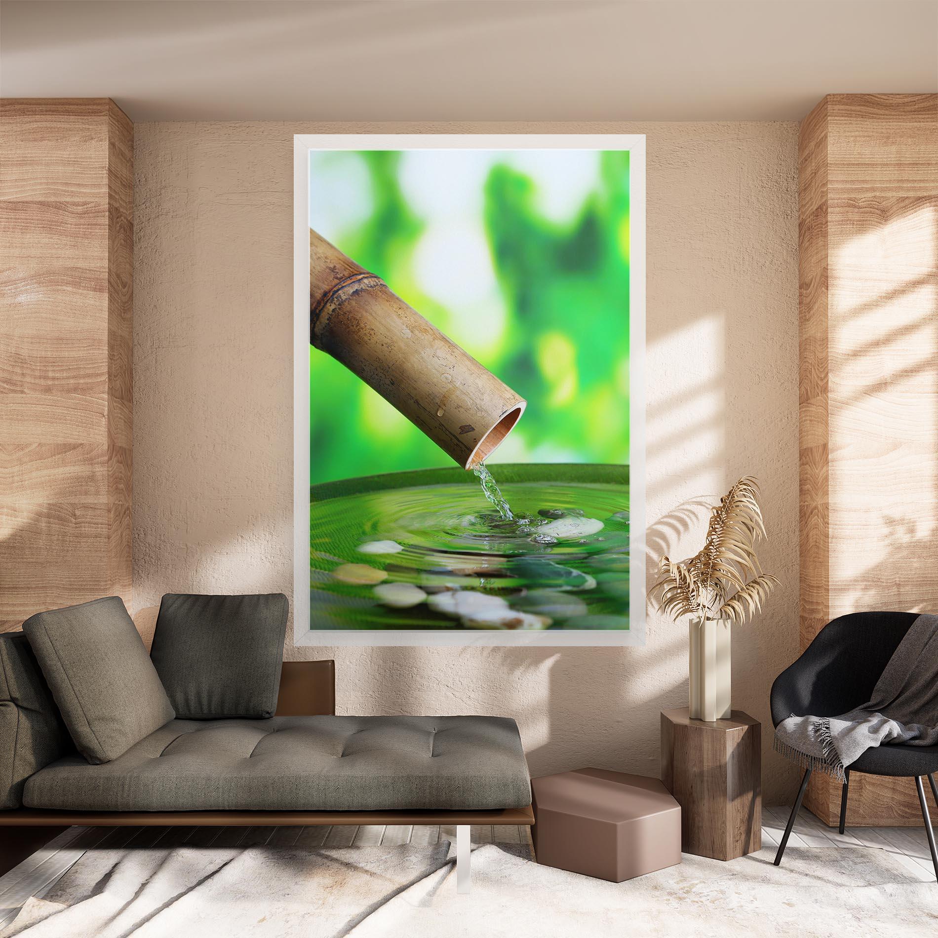 Leinwandbild Bamboo Fountain mockup 8