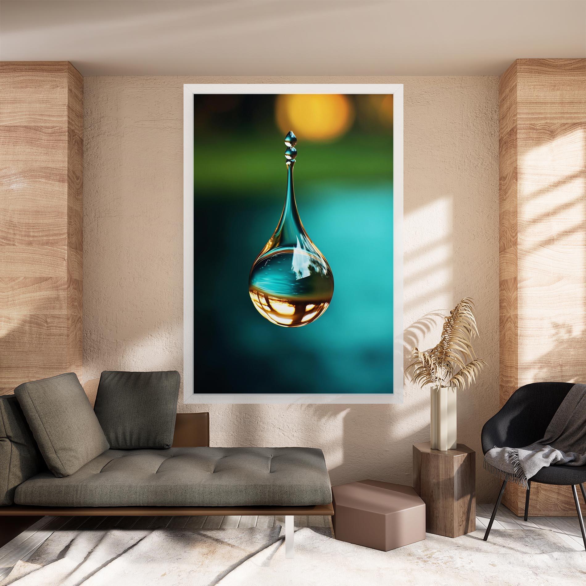 Leinwandbild Big Green Drop mockup 8