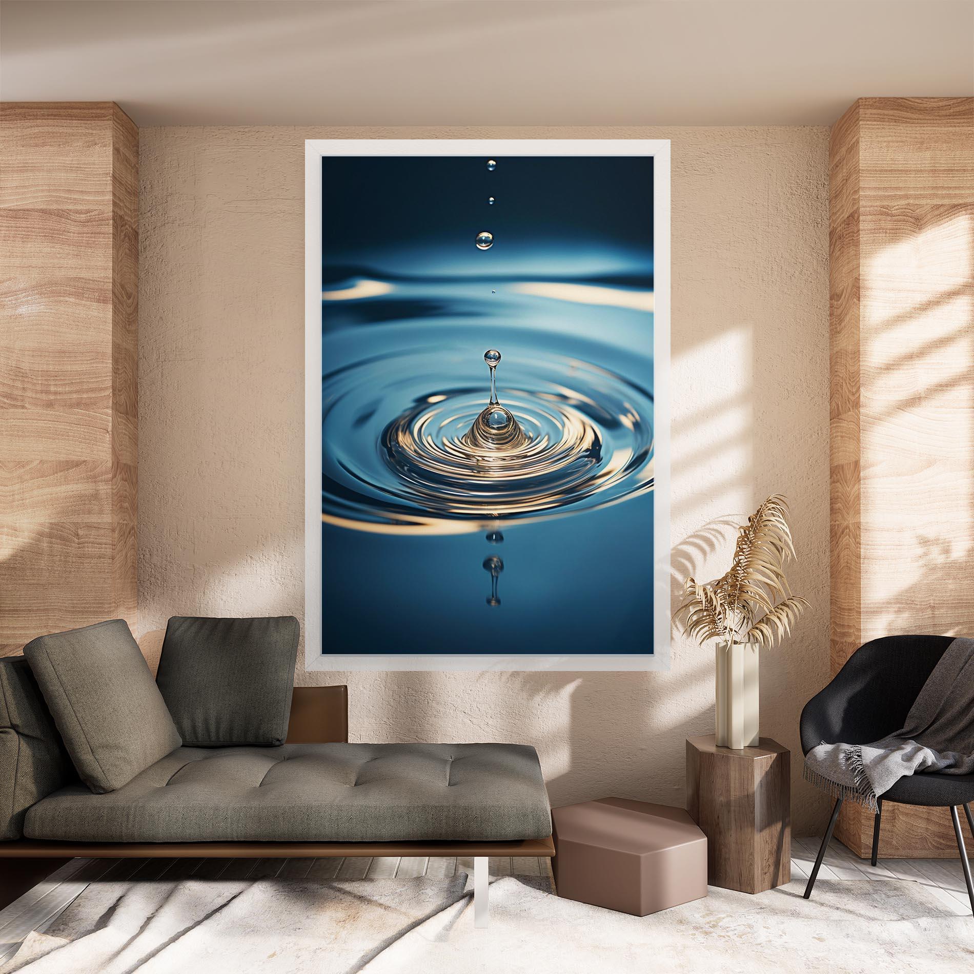 Leinwandbild Cream Water Drop mockup 8