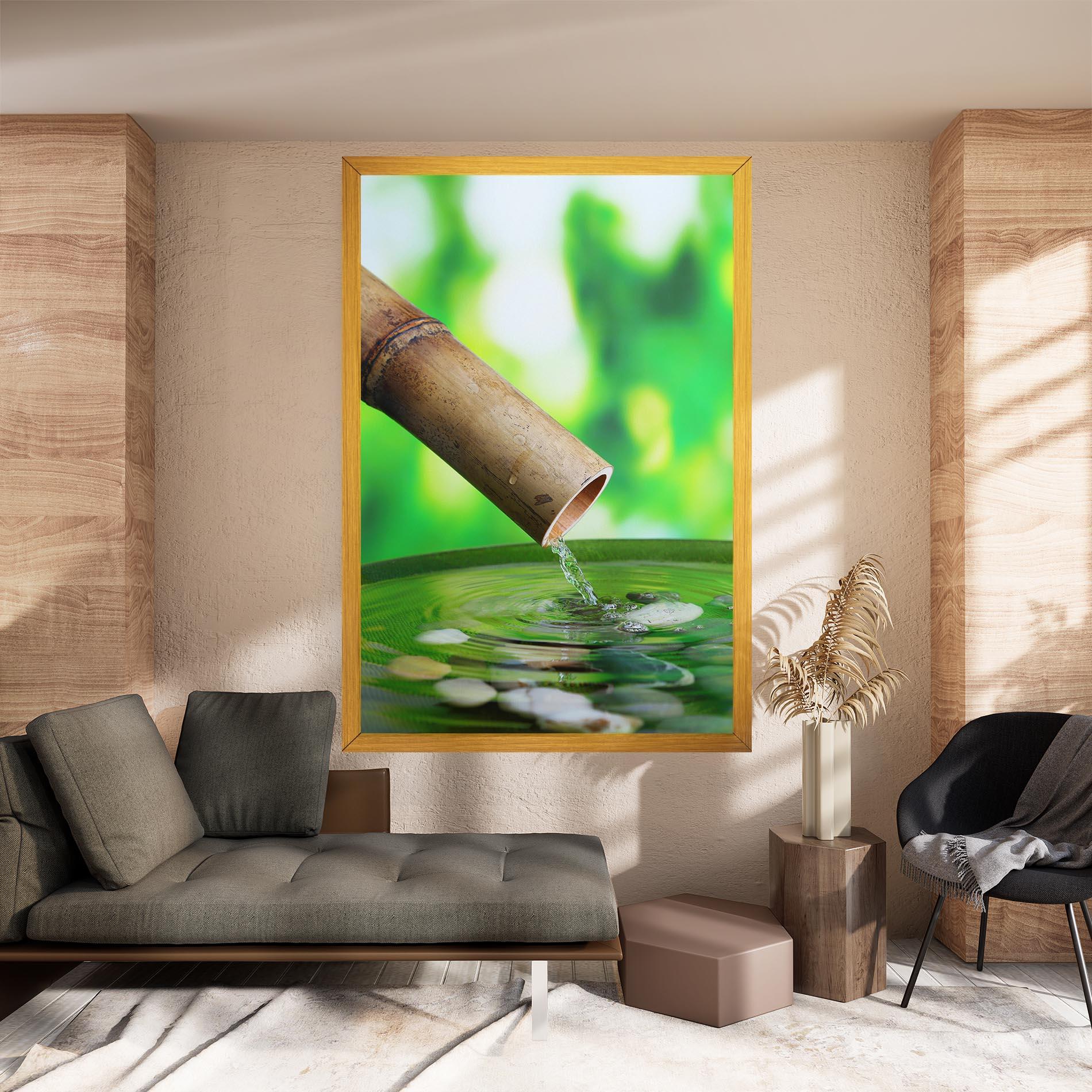 Leinwandbild Bamboo Fountain mockup 8