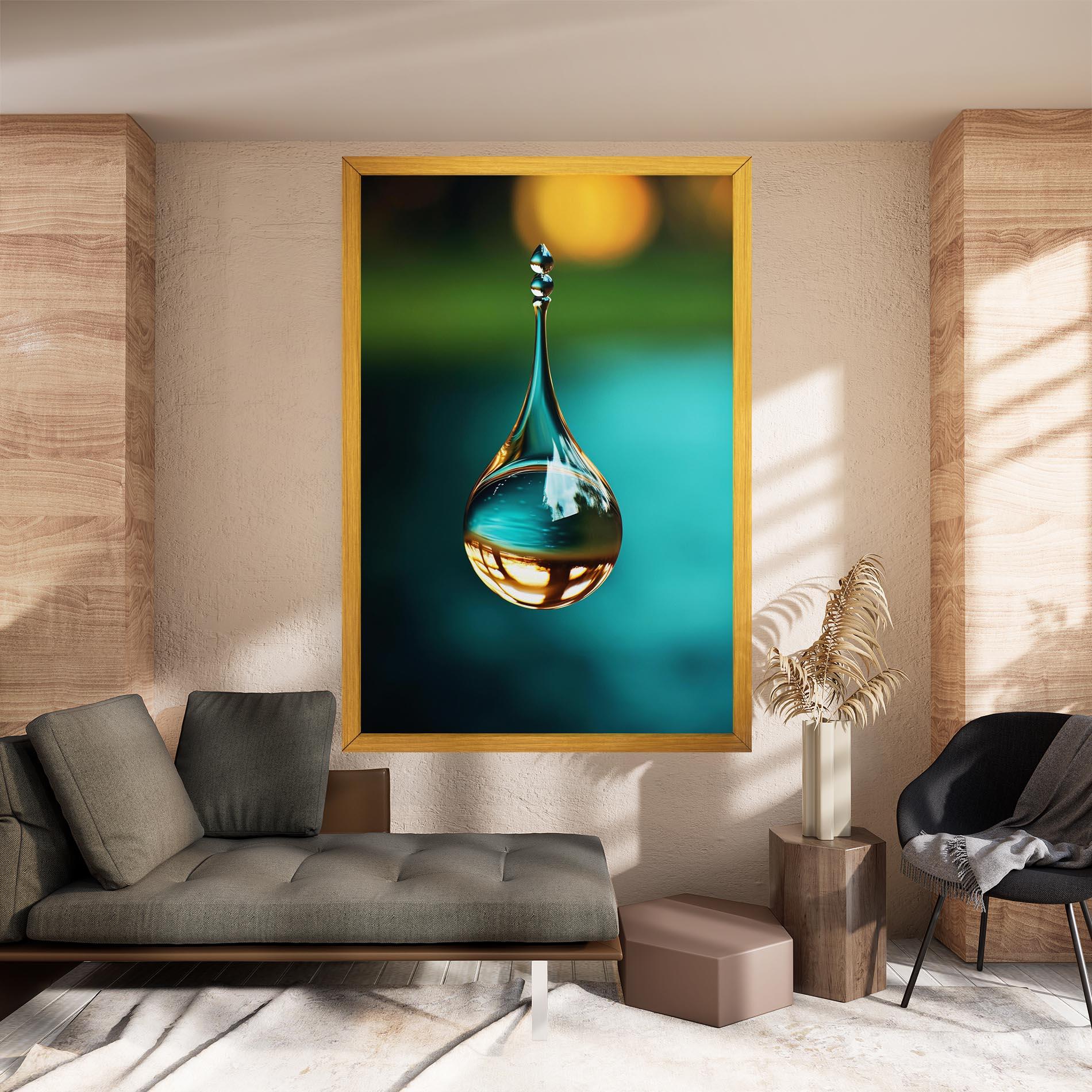 Leinwandbild Big Green Drop mockup 8