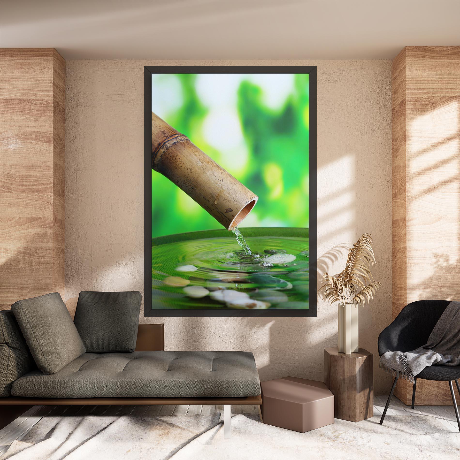 Leinwandbild Bamboo Fountain mockup 8