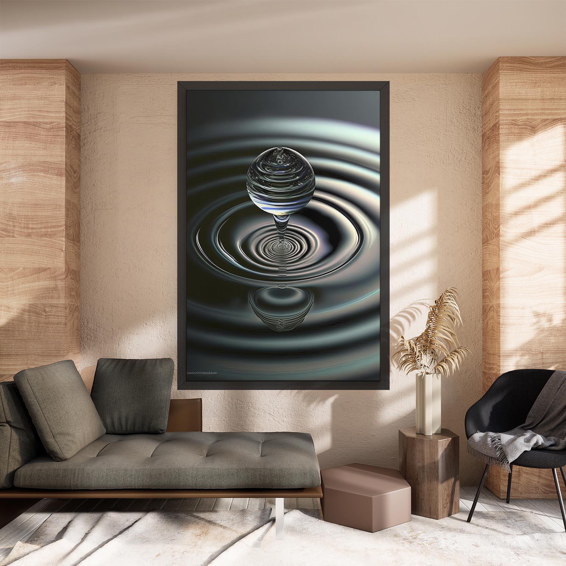 Leinwandbild Beautiful Water Drop mockup 8