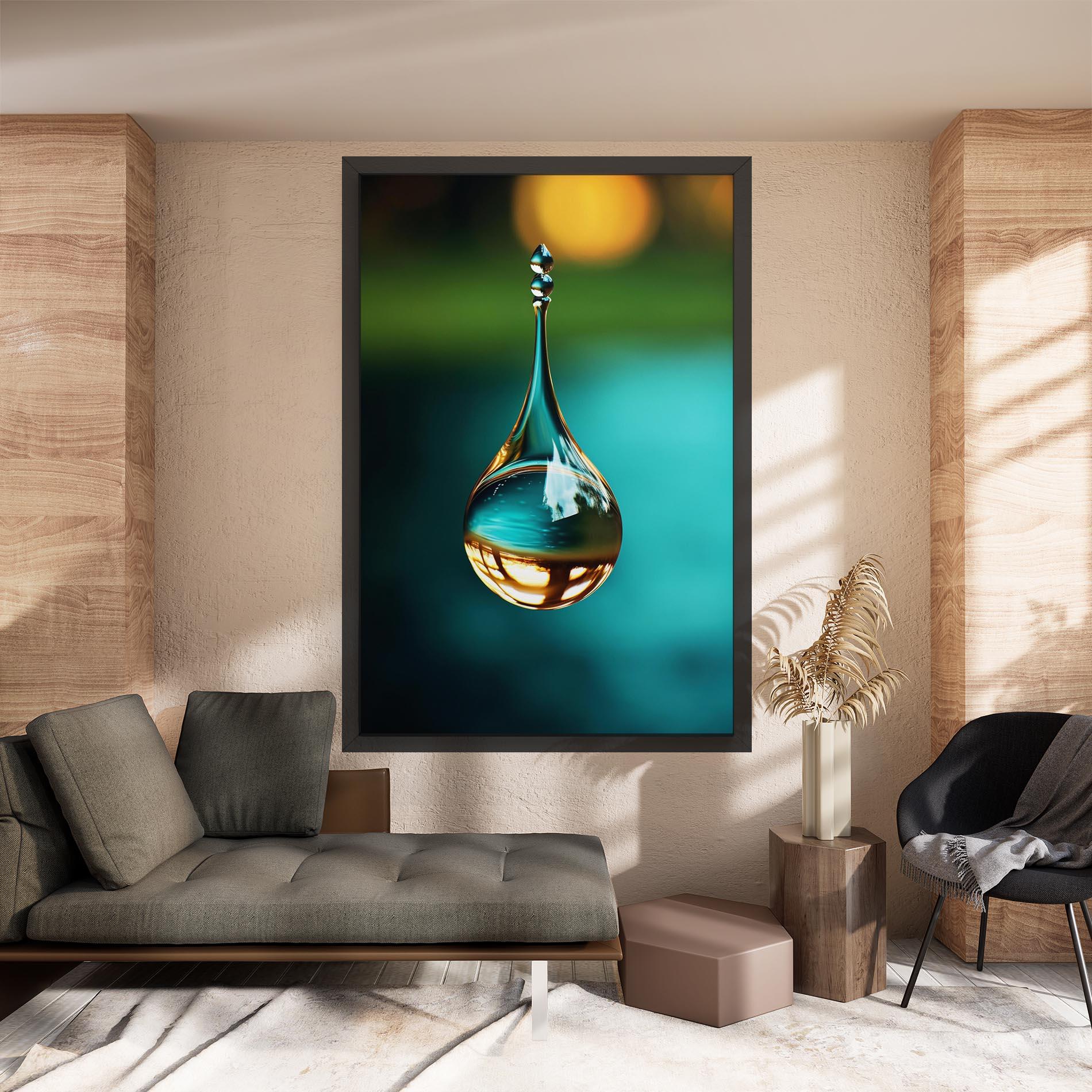 Leinwandbild Big Green Drop mockup 8