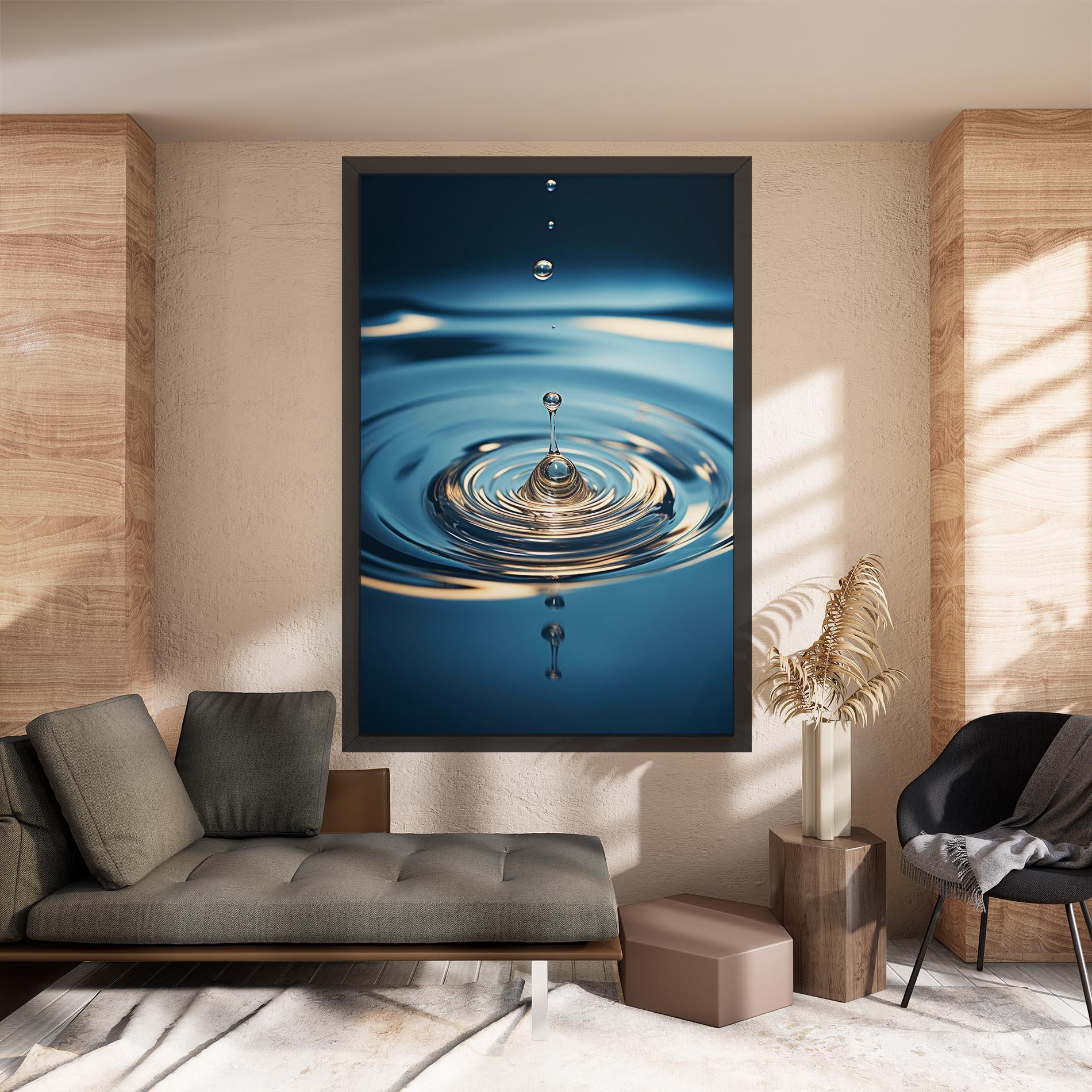 Leinwandbild Cream Water Drop mockup 8