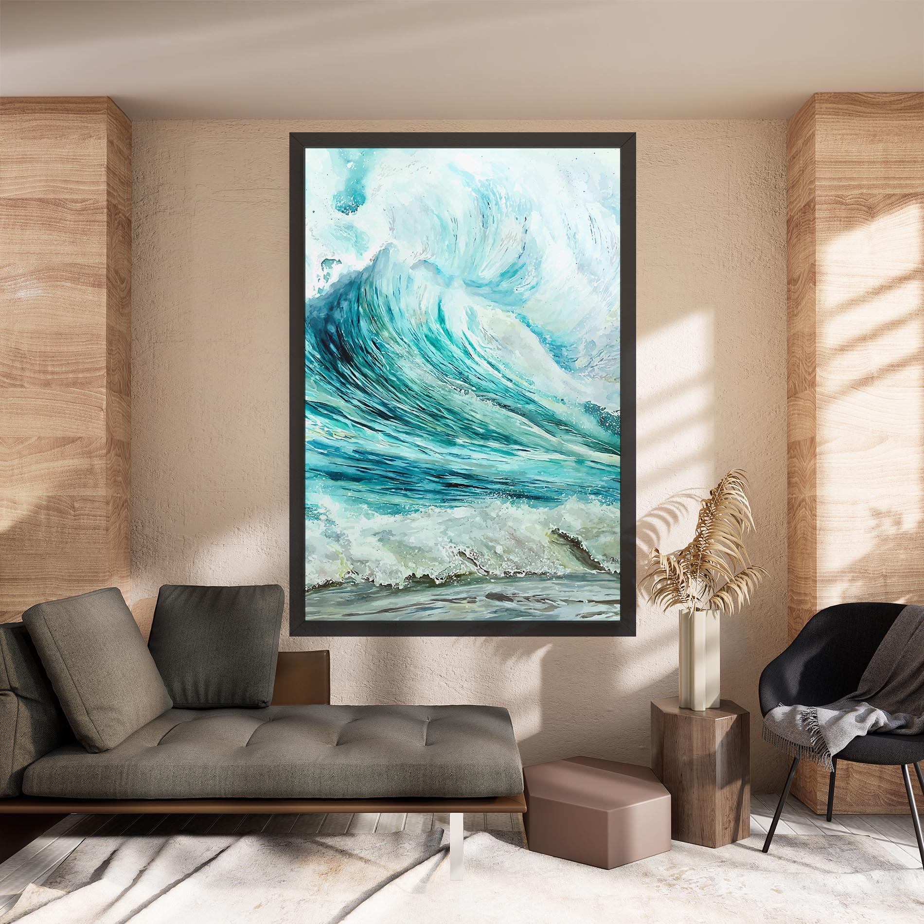 Leinwandbild Sea Watercolor mockup 8