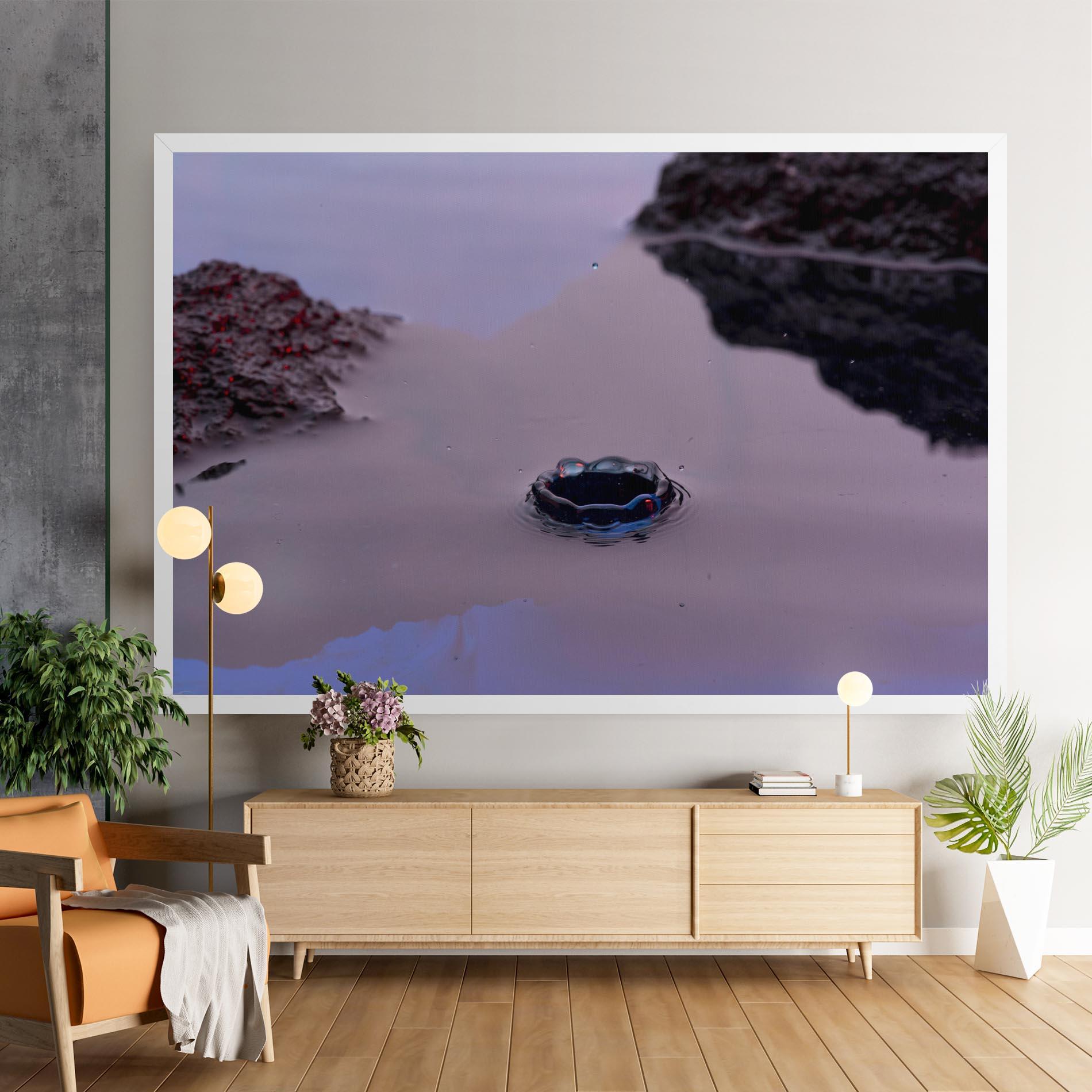 Leinwandbild Blue Color Water mockup 9